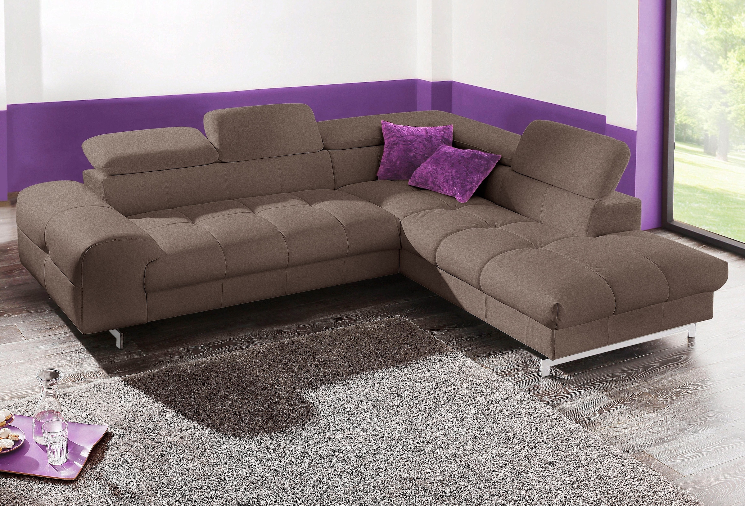 COTTA Polstergarnitur »Chef L-Form«, (Set), Set bestehend aus: Ecksofa mit günstig online kaufen