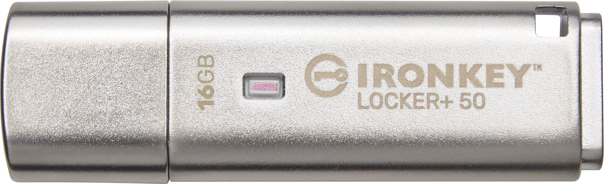 Kingston USB-Stick »IRONKEY LOCKER+ 50 16GB«, (USB 3.2 Lesegeschwindigkeit 145 MB/s)