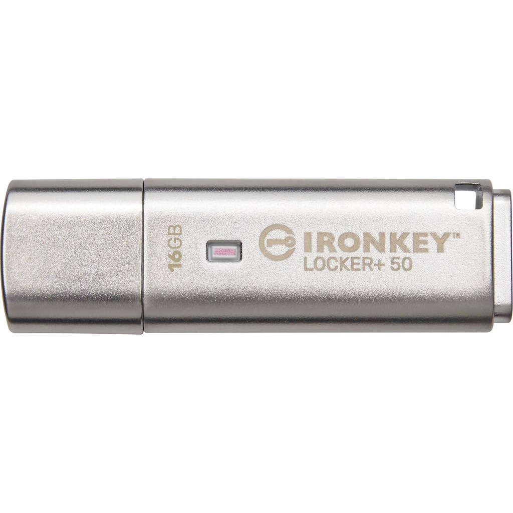 Kingston USB-Stick »IRONKEY LOCKER+ 50 16GB«, (USB 3.2 Lesegeschwindigkeit 145 MB/s)
