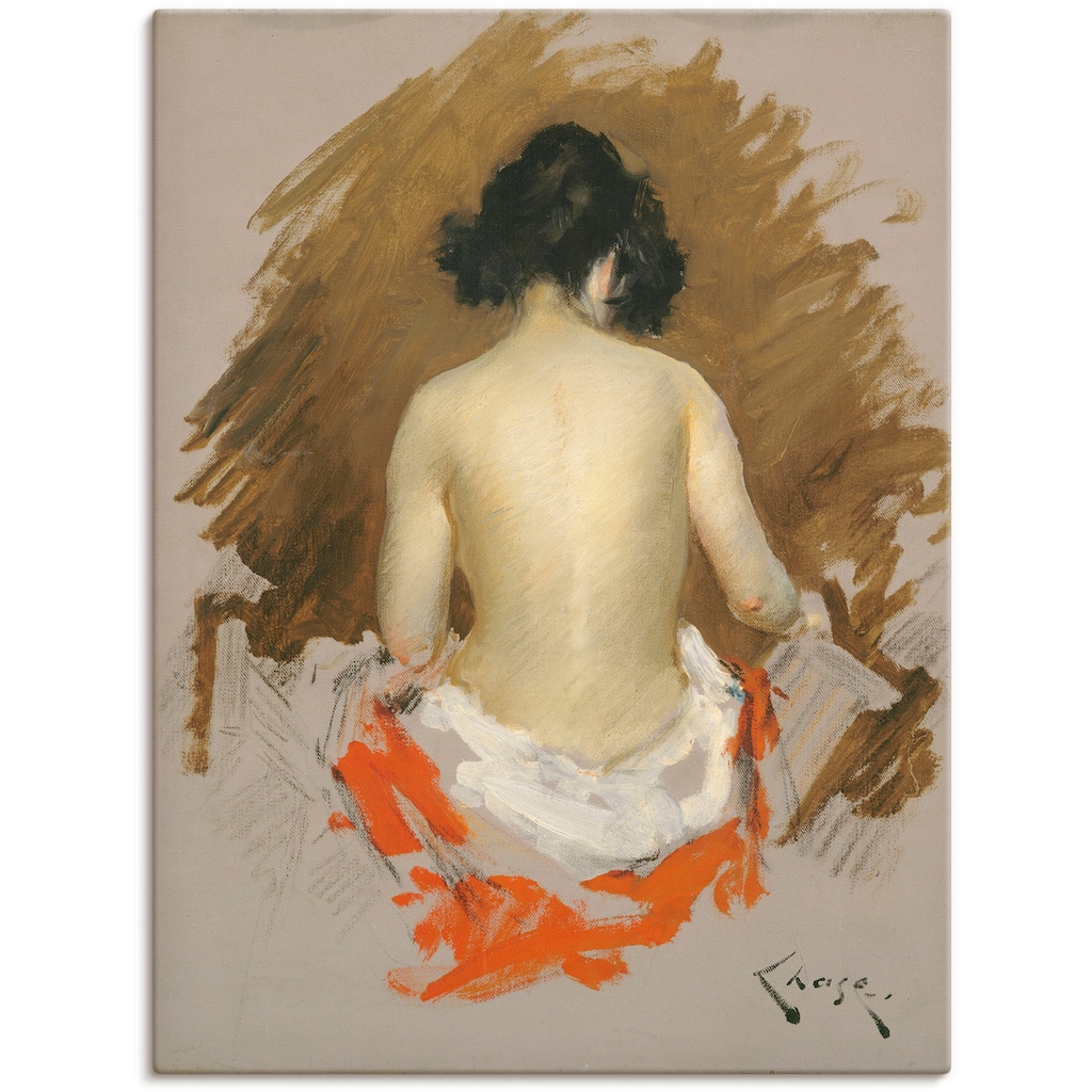 Artland Leinwandbild »Akt, um 1901«, Erotische Bilder, (1 St.), auf Keilrahmen gespannt