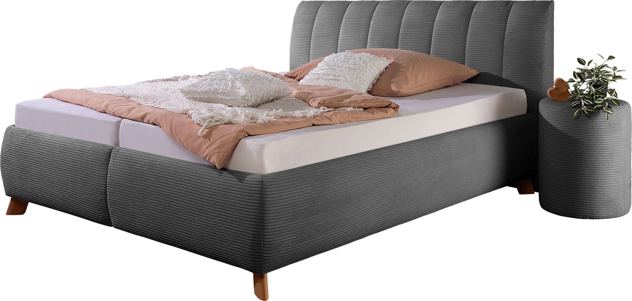 Maintal Polsterbett "Hügeldorf" inklusive Bettkasten, in H2, H3 & H4 erhält günstig online kaufen