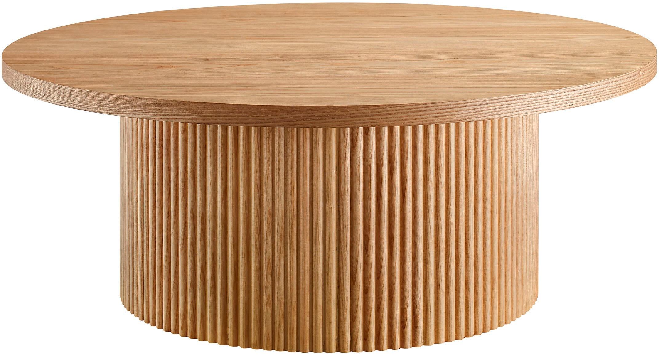 SalesFever Couchtisch »mit Massivholz-Lamellen, Ø 85 cm« 1 Stk. tlg. Modern günstig online kaufen