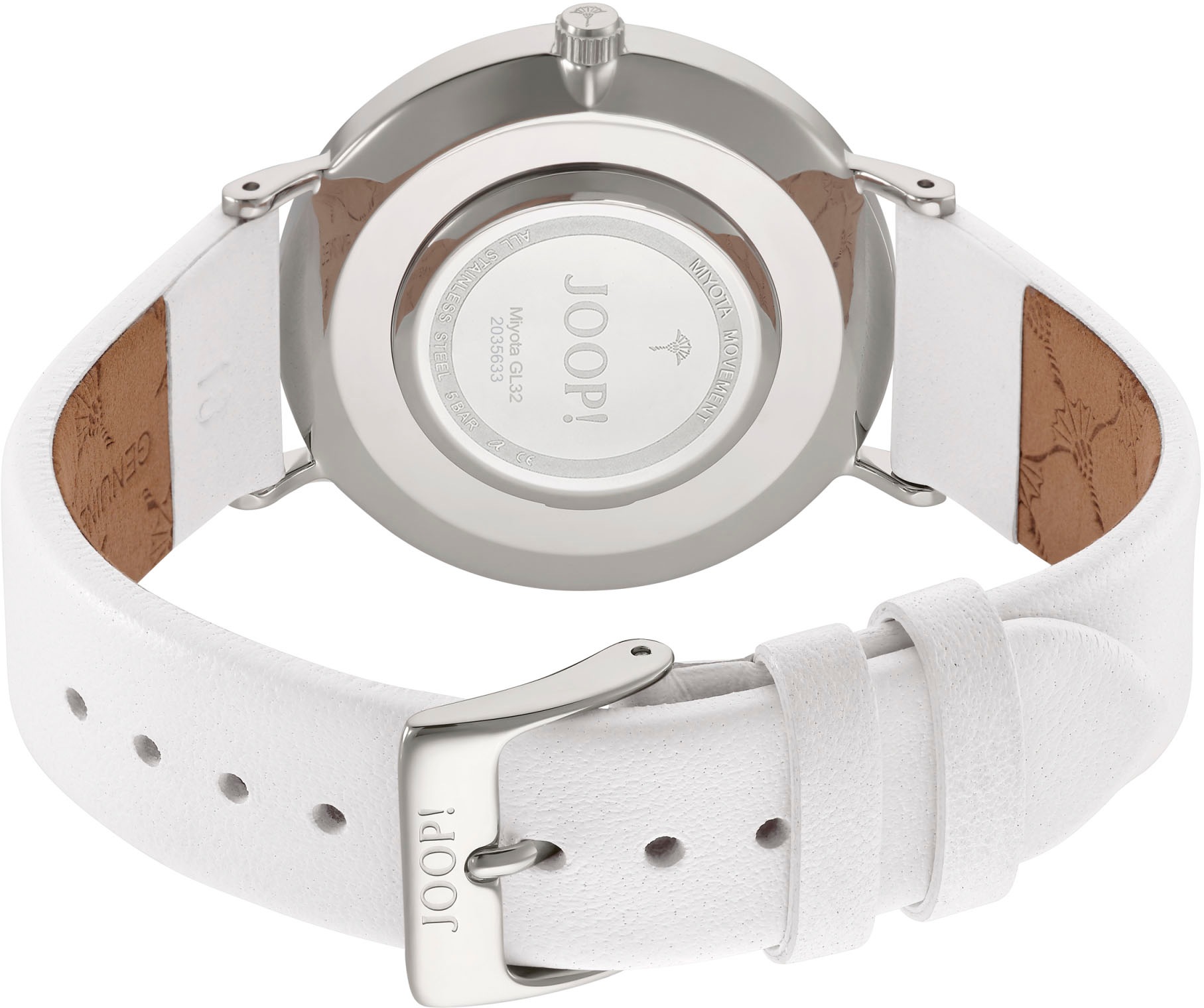 JOOP! Quarzuhr, Armbanduhr, Damenuhr, analog, Lederarmband