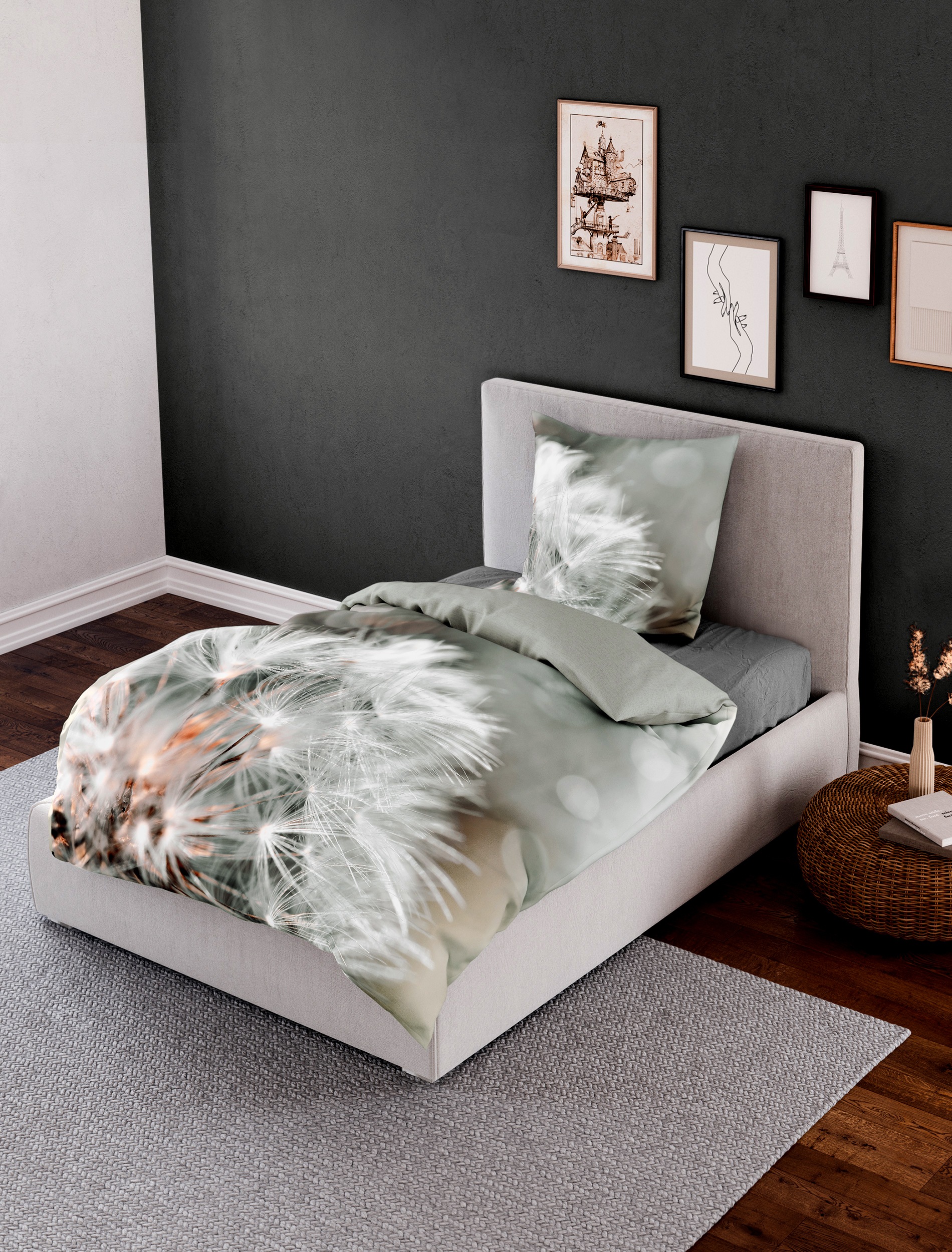 BIERBAUM Bettwäsche »5084« 2 Stk. tlg. Mako-Satin, 100 % Baumwolle, pflegel günstig online kaufen