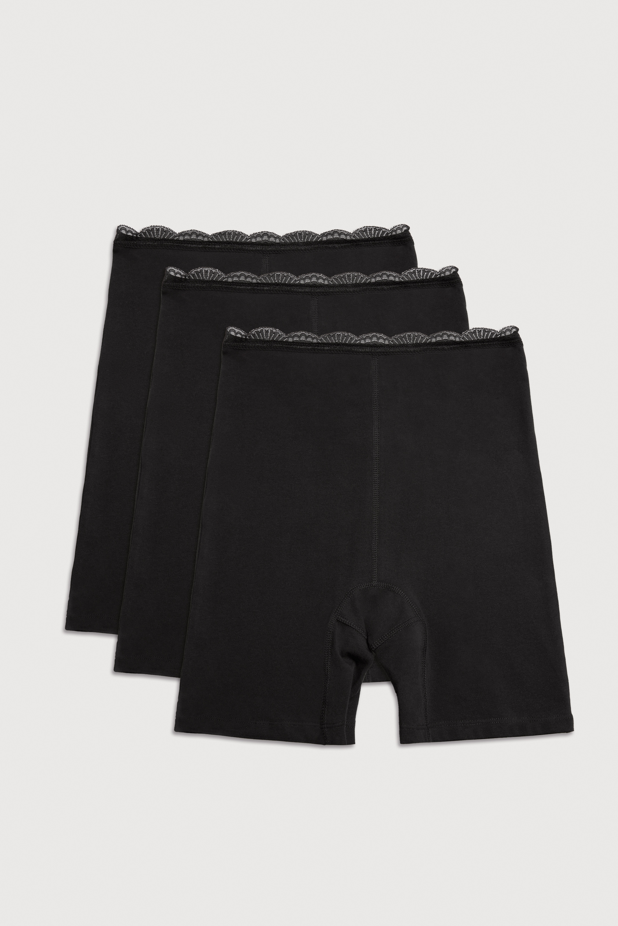 YSABEL MORA Lange Unterhose »BASIC COLLECTION COTTON WITH LACE«, (3er Pack), angenehme Weichheit und Passform gegen Reibung