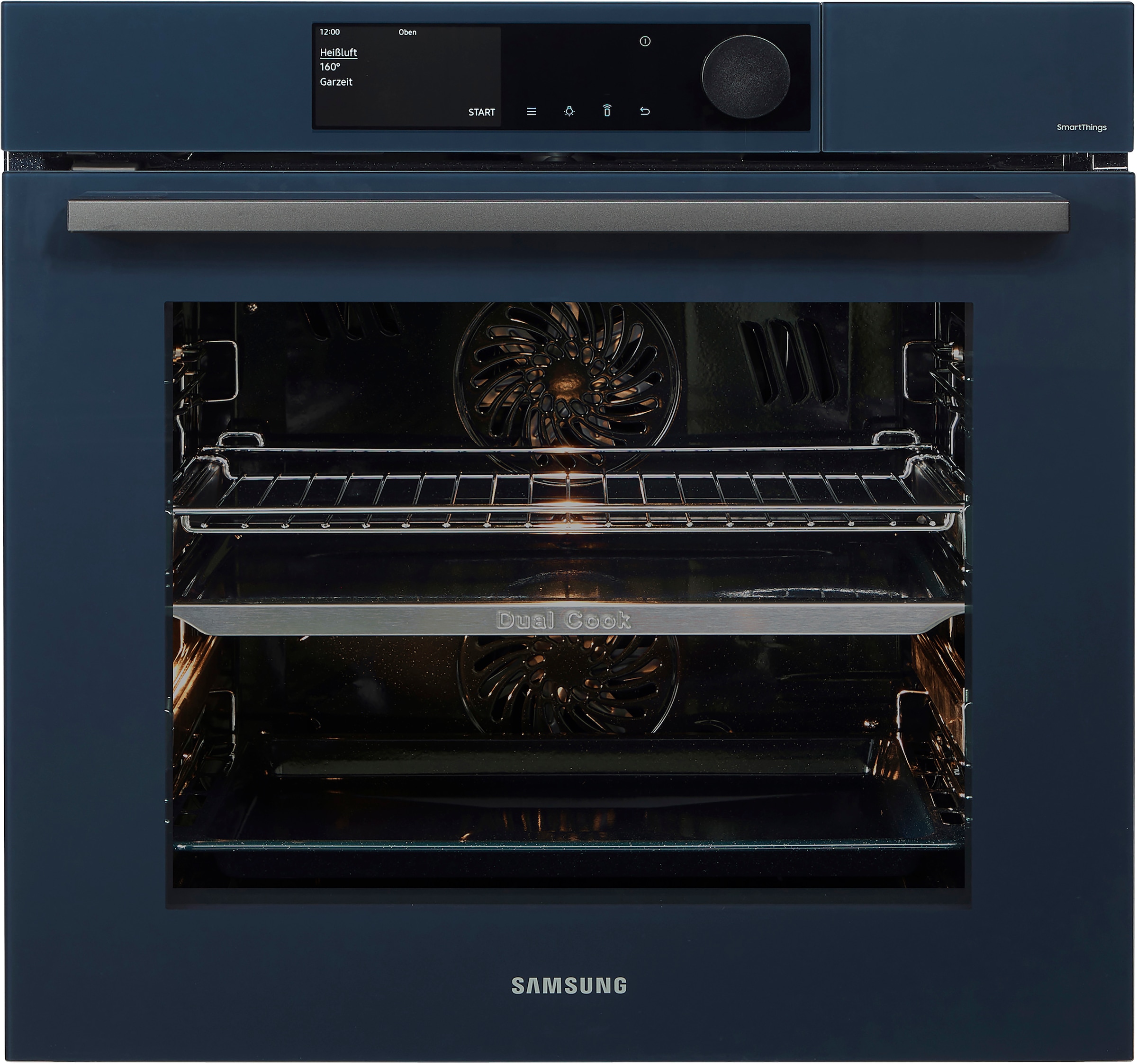 Samsung Pyrolyse Backofen NV7600B »NV7B6675CDN«, mit 1-fach-Teleskopauszug, Pyrolyse-Selbstreinigung, Dual Cook – Ein Ofen. Zwei Garräume. Maximale Flexibilität.