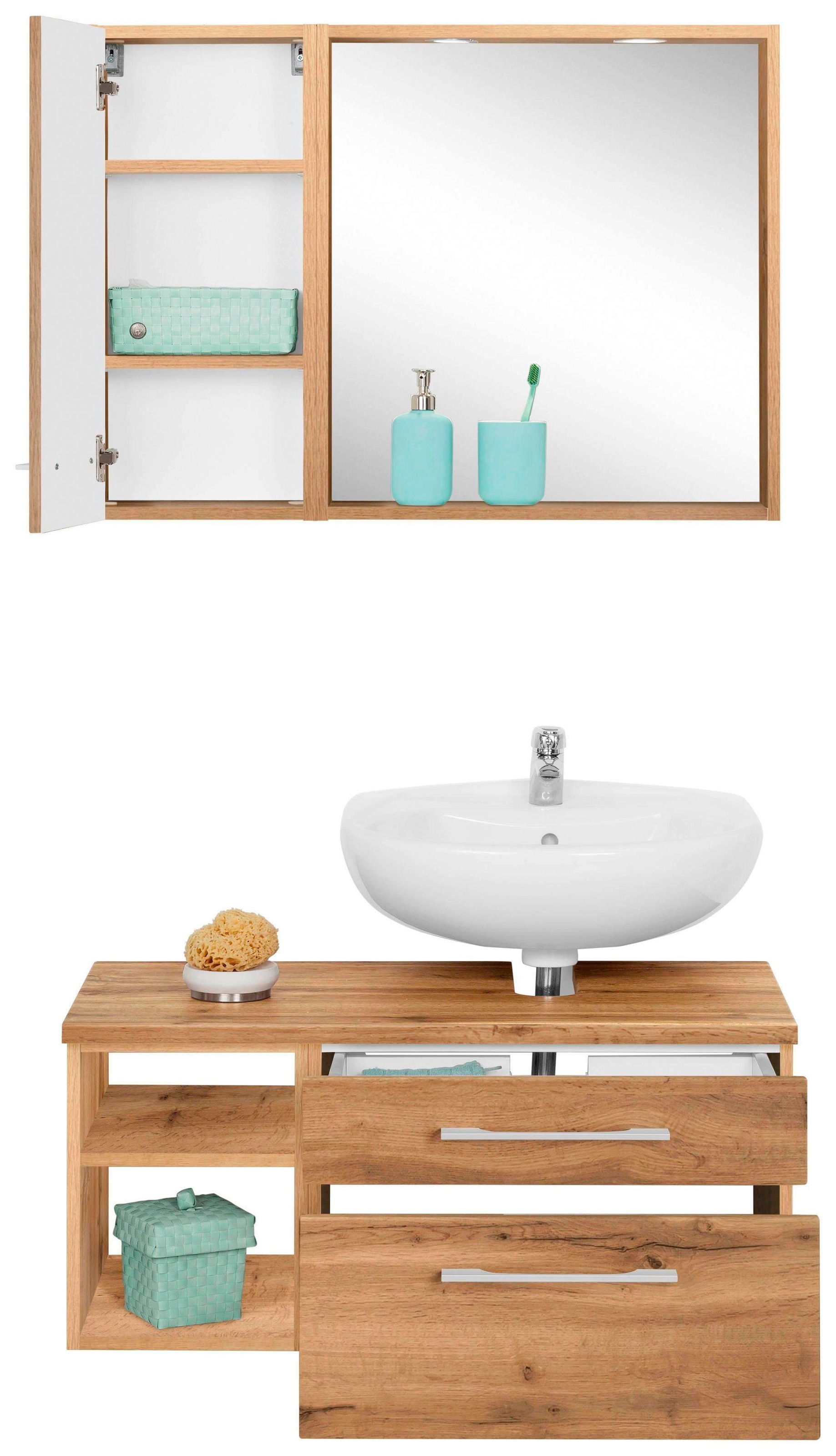 welltime Badmöbel-Set »Davos« 3 Stk. tlg. günstig online kaufen