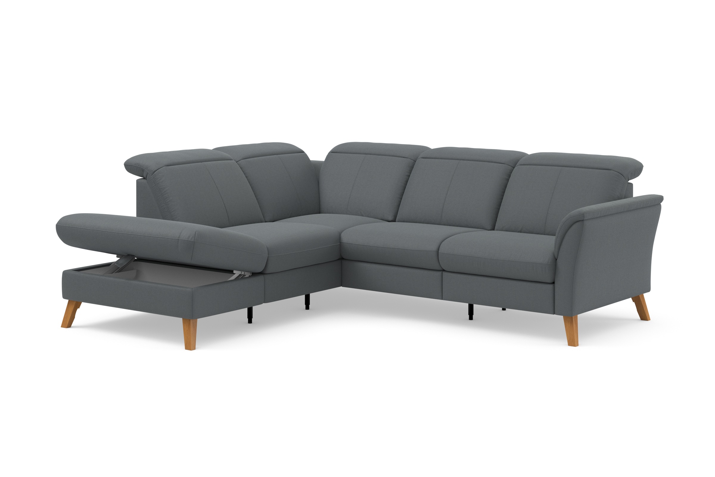 sit&more Ecksofa »Romero L-Form«, wahlweise mit oder ohne TV-Funktion, Bettfunktion, Bettkasten