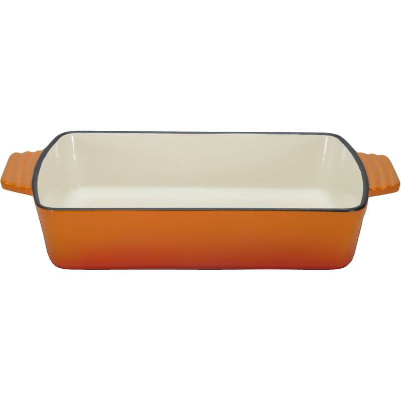 GSW Auflaufform »ORANGE SHADOW« Gusseisen 1 Stk. tlg. für gleichmäßige Wärmeverteilung und -speicherung, Induktion orange/naturweiß