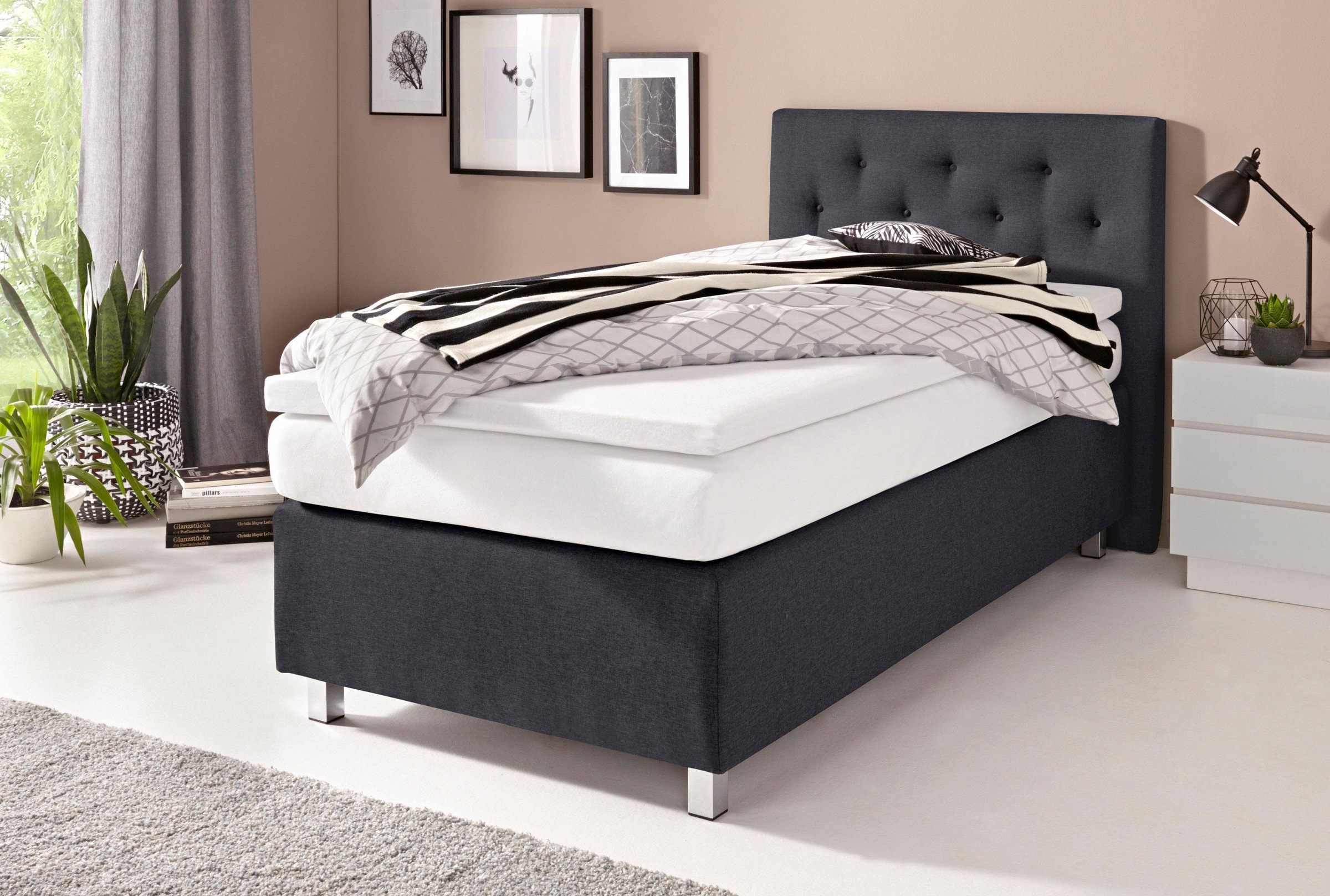 Westfalia Schlafkomfort Boxspringbett mit Zierkissen günstig online kaufen