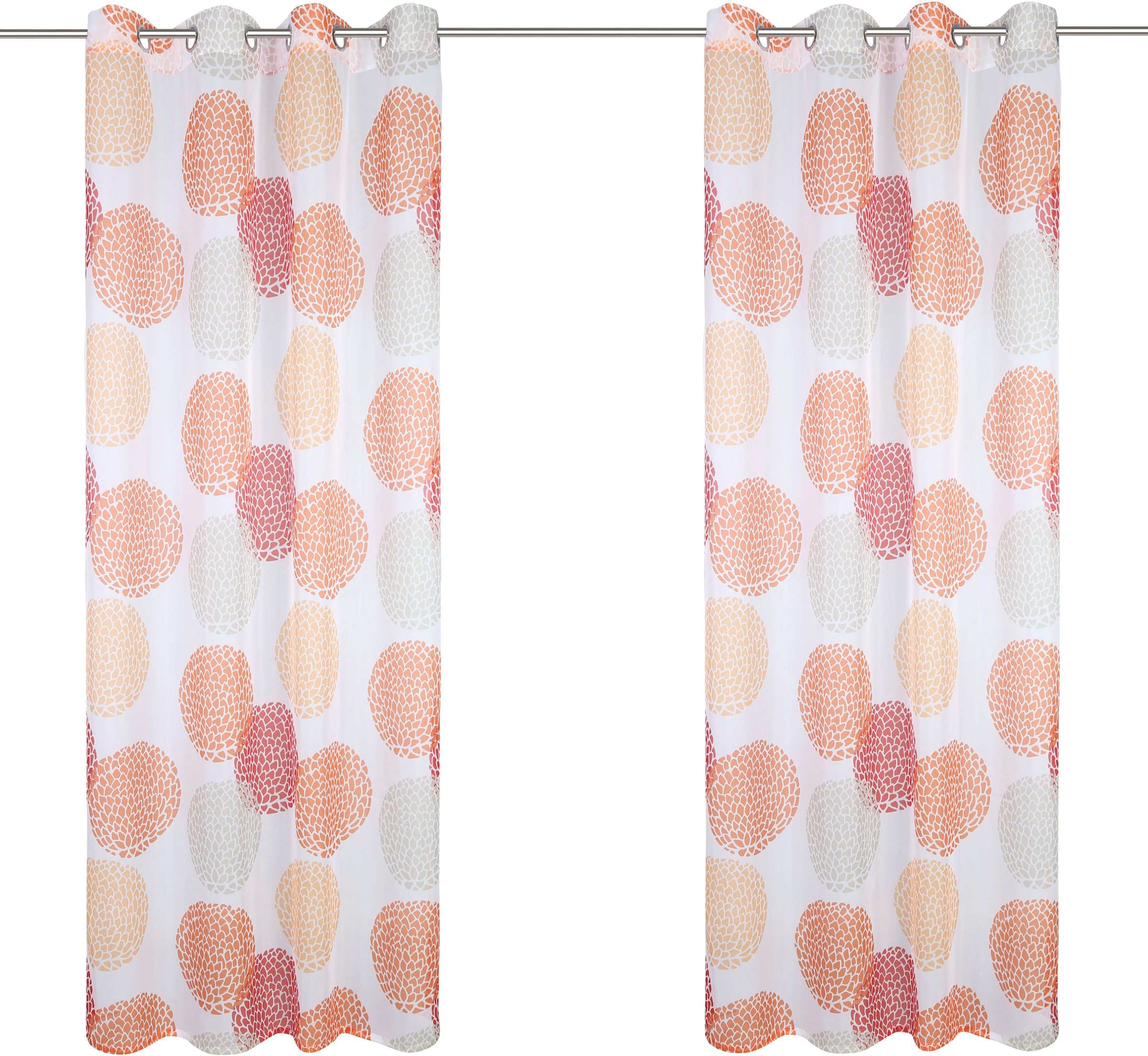 my home Gardine »BELEM« Ösen 1 Stk. tlg. 1 Schal, Polyester, Kreise günstig online kaufen