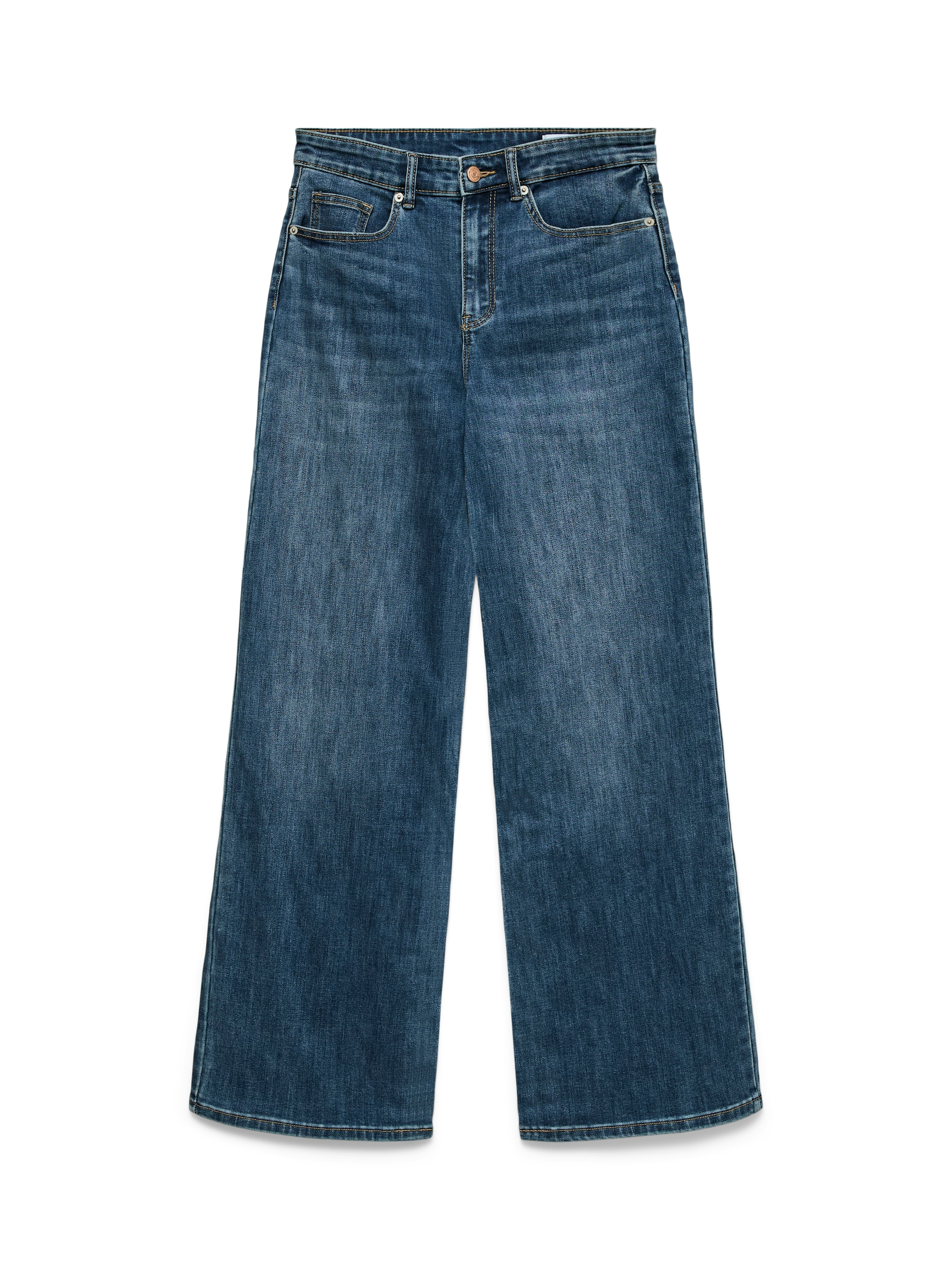 Vero Moda High-waist-Jeans »VMOLIVIA STRETCH HR WIDE JNS LI3182 NOOS« Baumwollmischung, high waist, wide fit