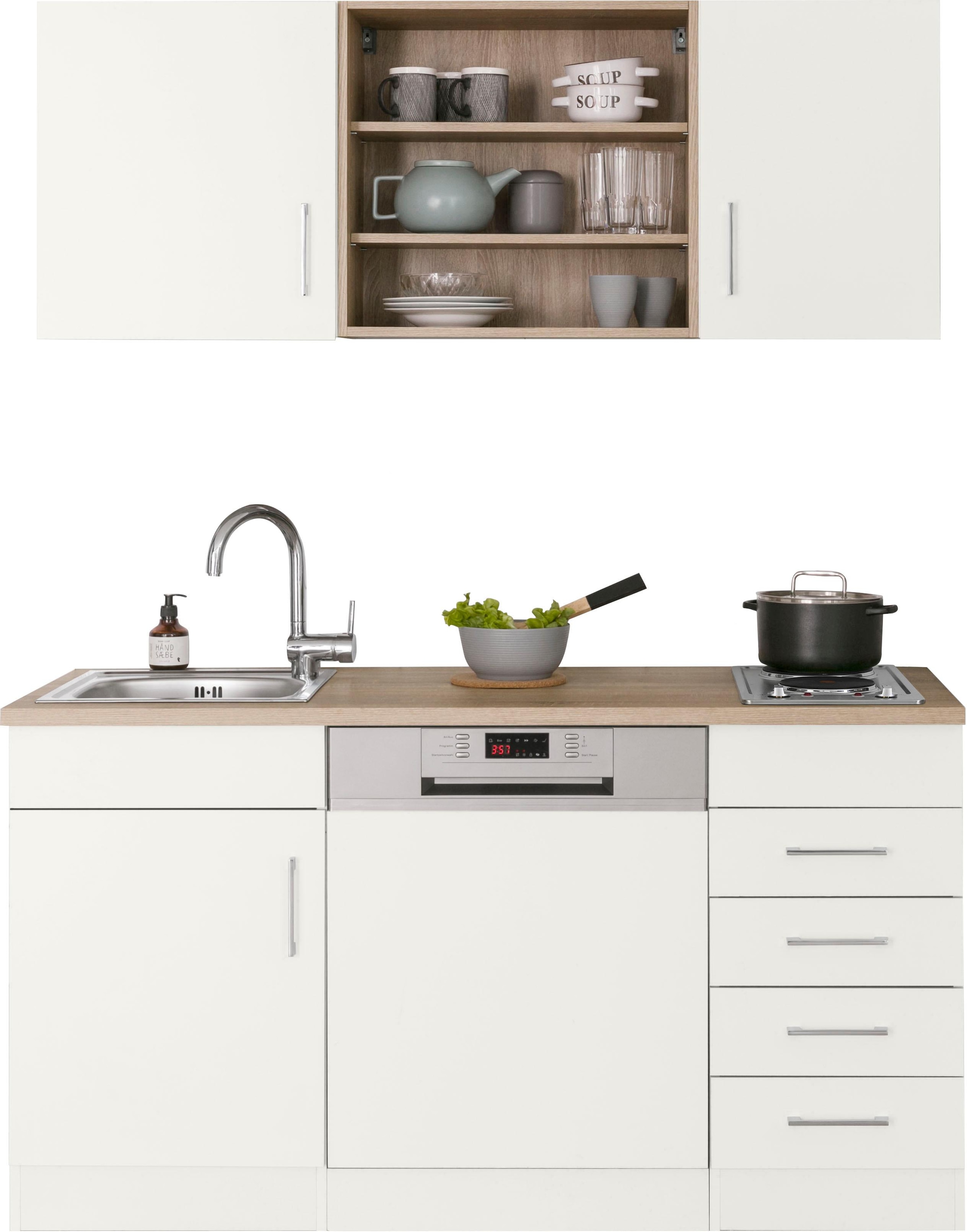 HELD MÖBEL Pantryküche »Mali«, Breite 150 cm, mit E-Geräten