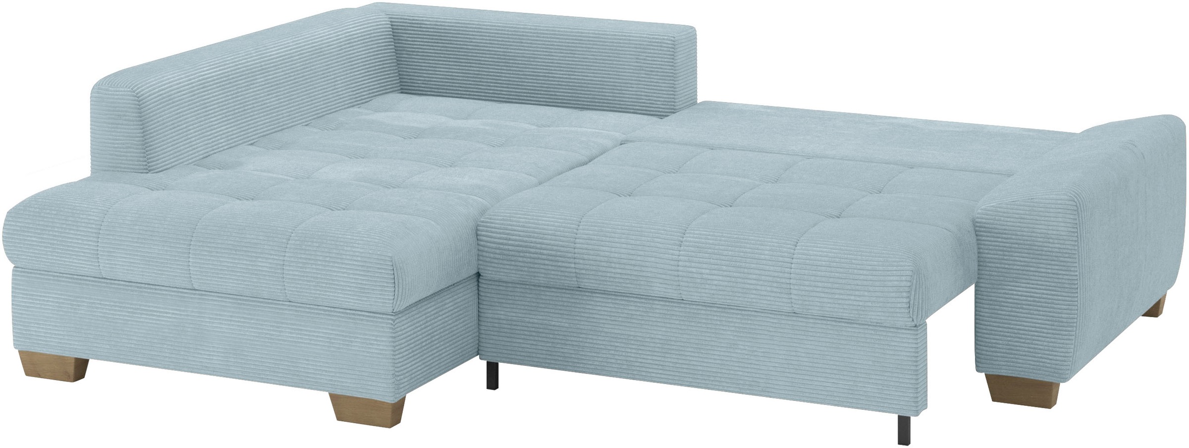 Mr. Couch Ecksofa »Nikita II, L-Form«, Wahlweise mit Bettfunktion, Bettkasten & RGB-LED-Beleuchtung