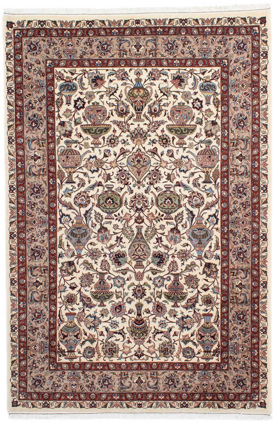 morgenland Wollteppich »Kaschmar Blumenmuster Beige 305 x 201 cm«, rechteck günstig online kaufen