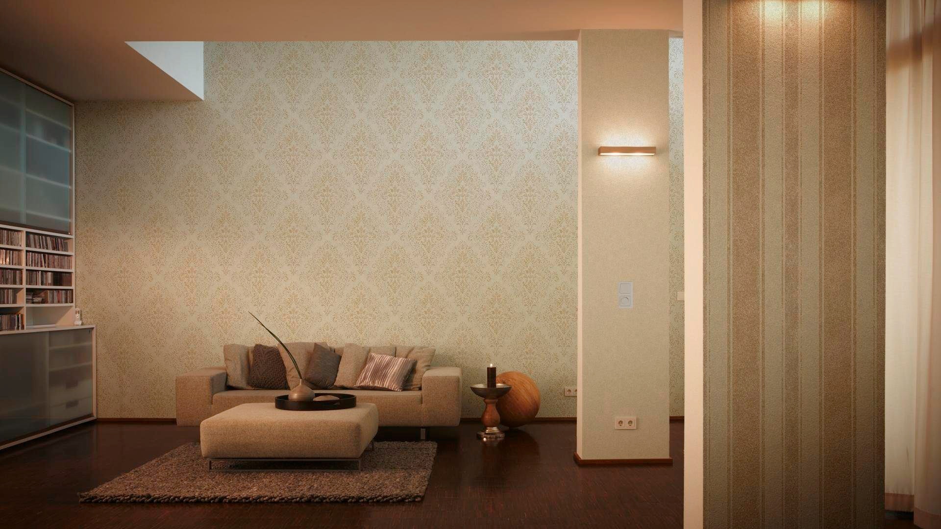 living walls Vliestapete »Tapete mit Ornamenten barock« floral | gemustert | glänzend | matt | metallic | ornamental strukturiert Tapete Klassik Metallic Tapeten Wohnzimmer Schlafzimmer Küche modern