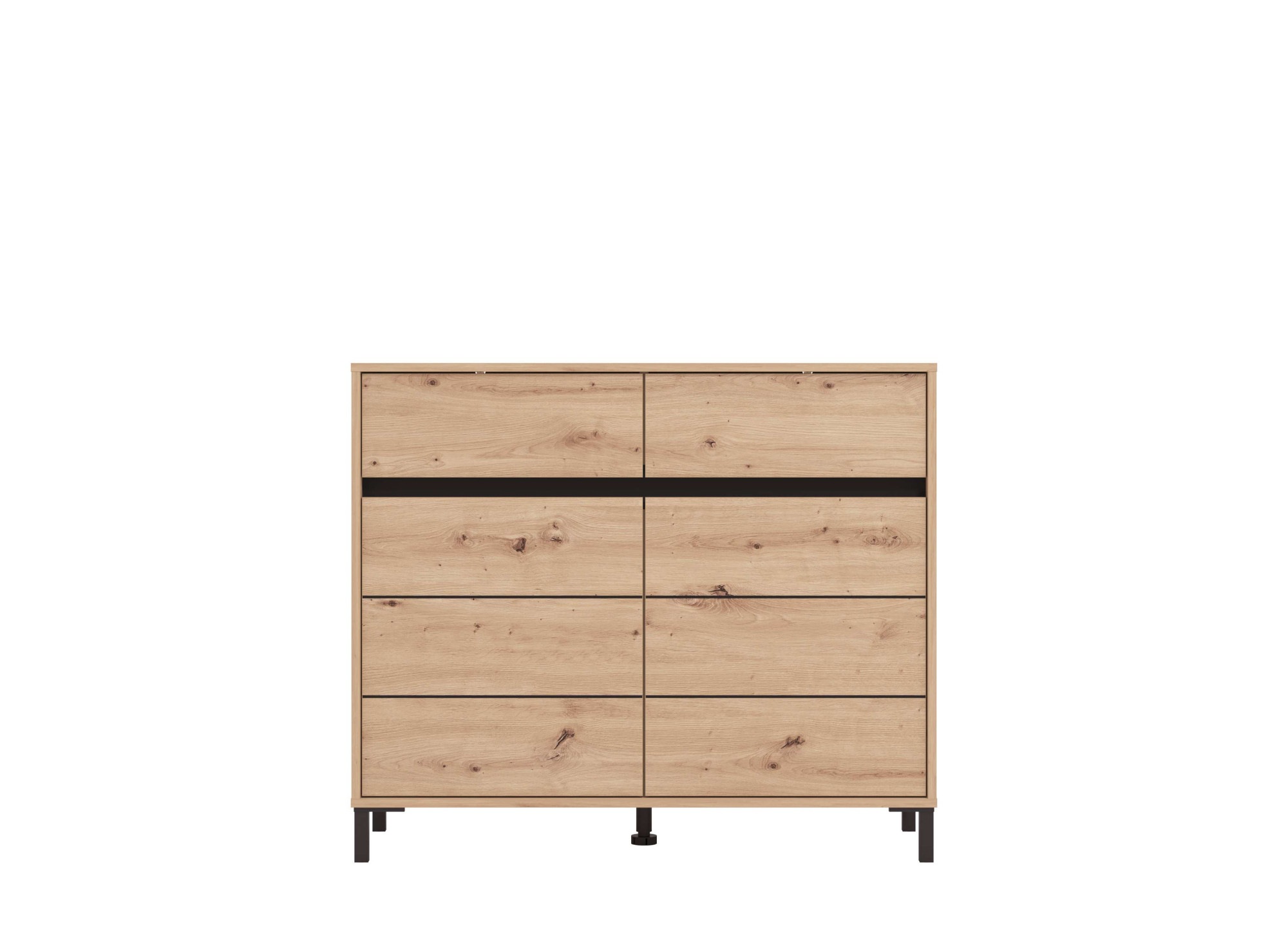 INOSIGN Kommode »Marron für Wohnzimmer, Flur, Schlafzimmer«, Sideboard, Breite 106 cm, mit 2 Schubladen, hinter den Türen 4 Fächer