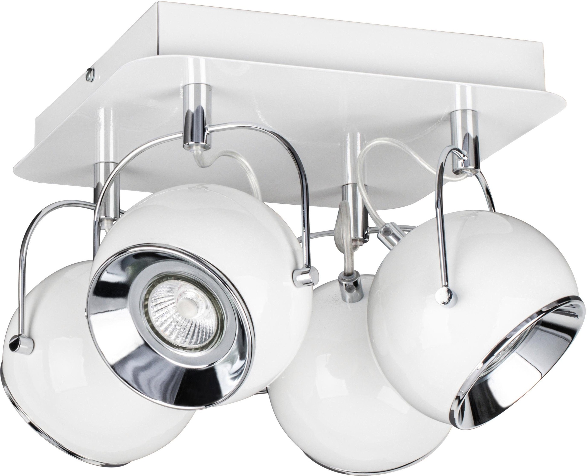 SPOT Light Deckenleuchte »BALL«, 4 flammig, Leuchtmittel GU10   LED wechsel günstig online kaufen