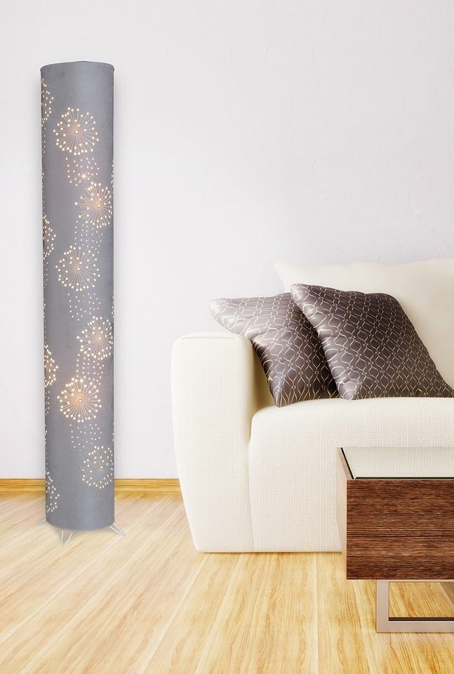 näve Stehlampe »Aurona«, 160cm,Farbe:grau online 2 Fußschalter/Zuleitung bestellen 2xE14/40W, flammig-flammig