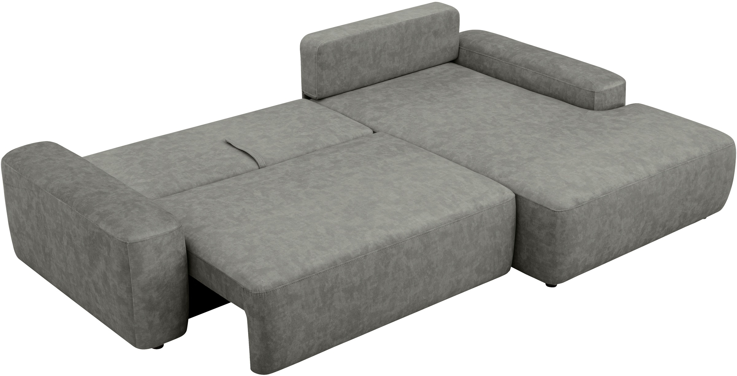 INOSIGN Ecksofa »TORGE (264cm), Schlafsofa in Cord, Samtvelours o Struktur fein, L-Form«, Schlaffunktion, Bettkasten, Liegefläche: 125/210 cm