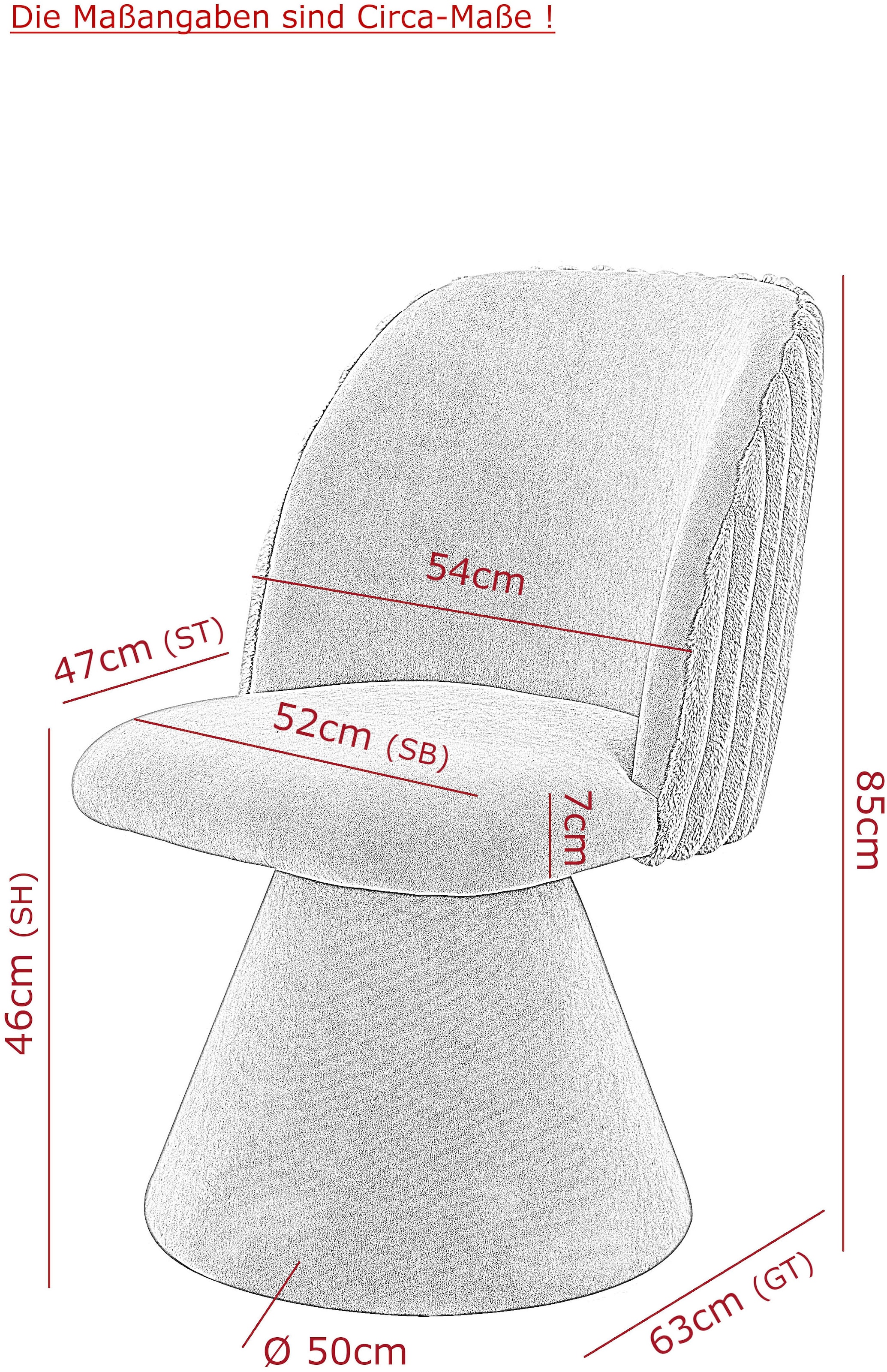 HELA Drehstuhl »BARI I« (Set) 2 Stk.360° drehbar, Polsterfuß, Materialkombi, Außen Felloptik Innen Velvet