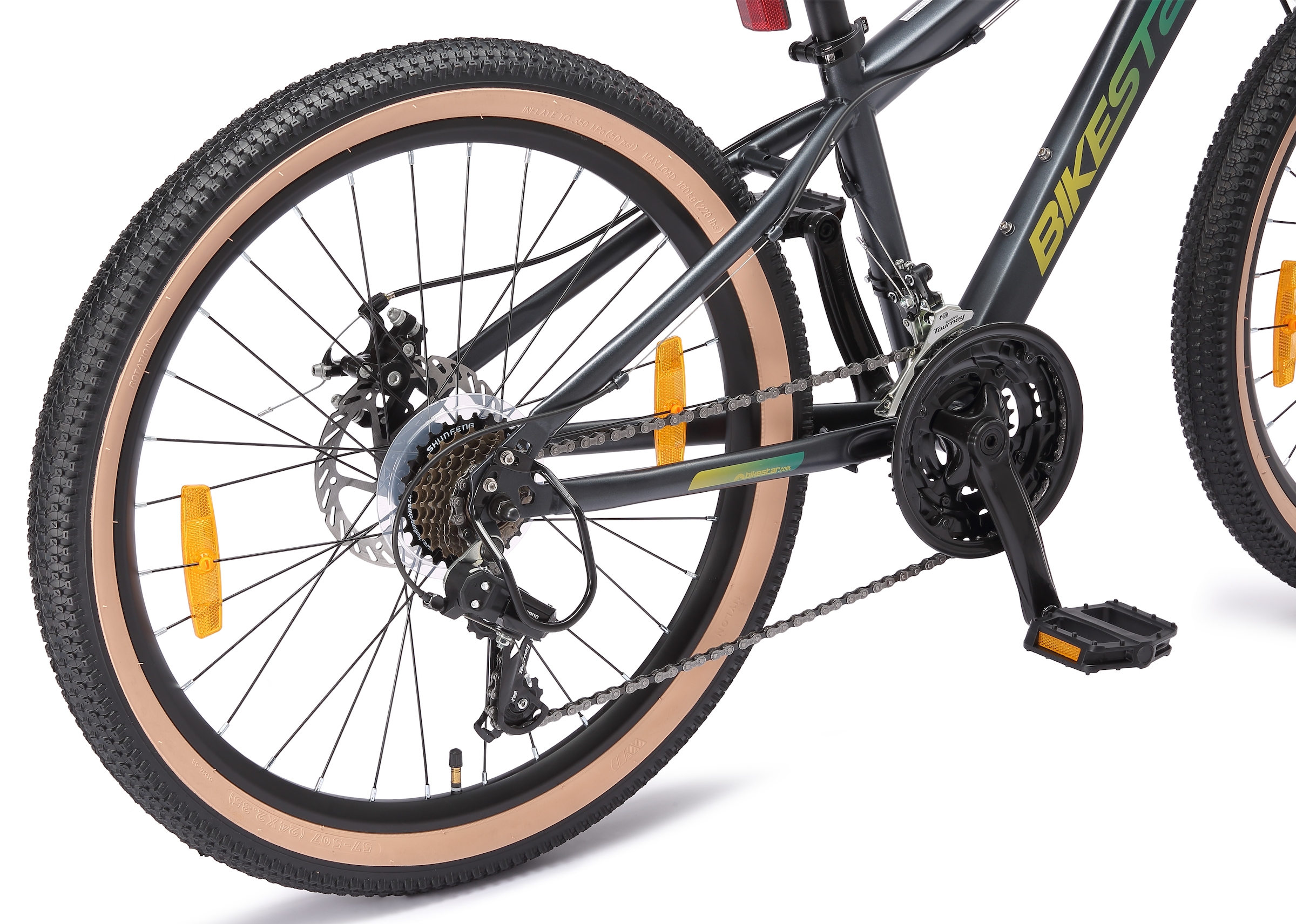 Bikestar Jugendfahrrad 21 Gang Shimano RD-TY21 Schaltwerk Kettenschaltung