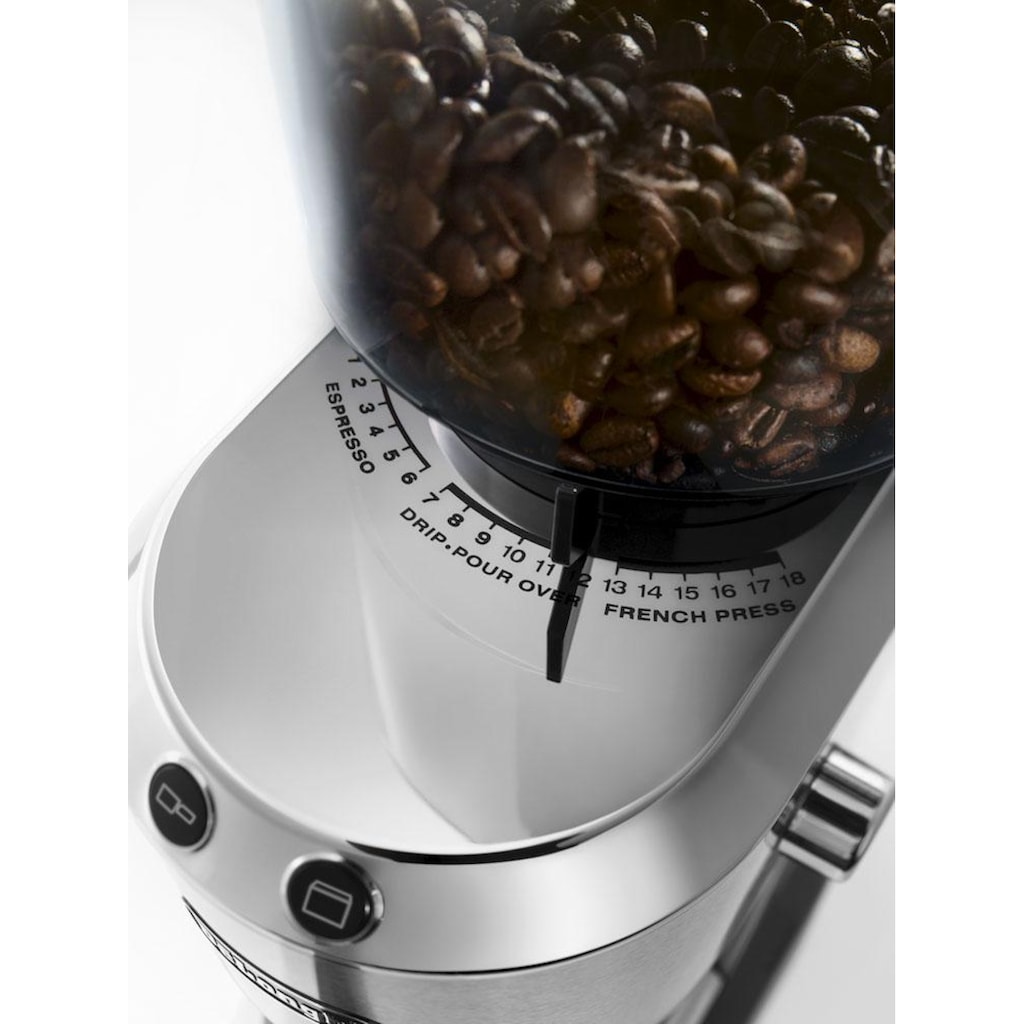 De'Longhi Kaffeemühle »Dedica KG520.M«, 150 W, Kegelmahlwerk, 350 g Bohnenbehälter, inkl. Siebträgeradapter