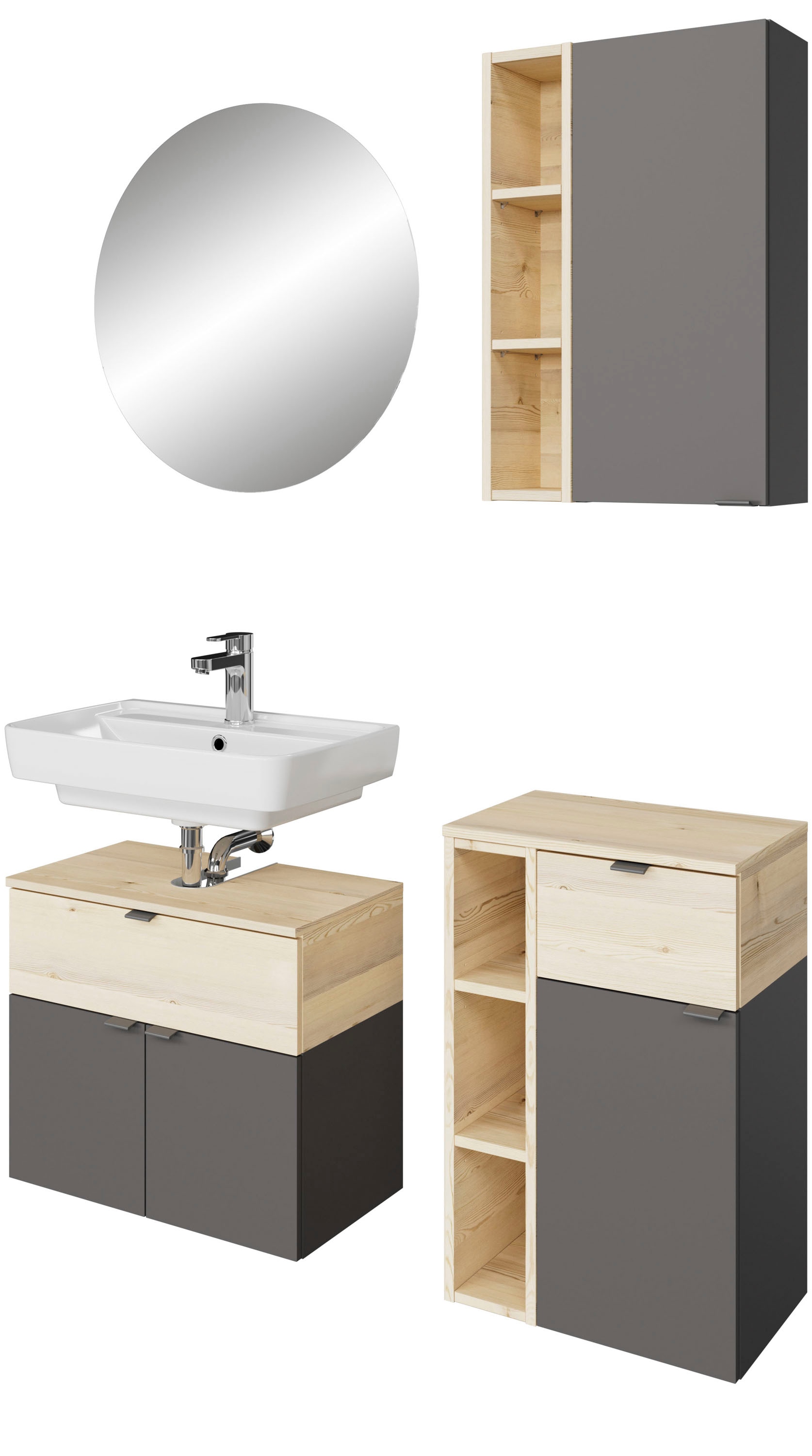 Saphir Badmöbel-Set »Quickset 394«, (Komplett-Set, 4 St.) günstig online kaufen