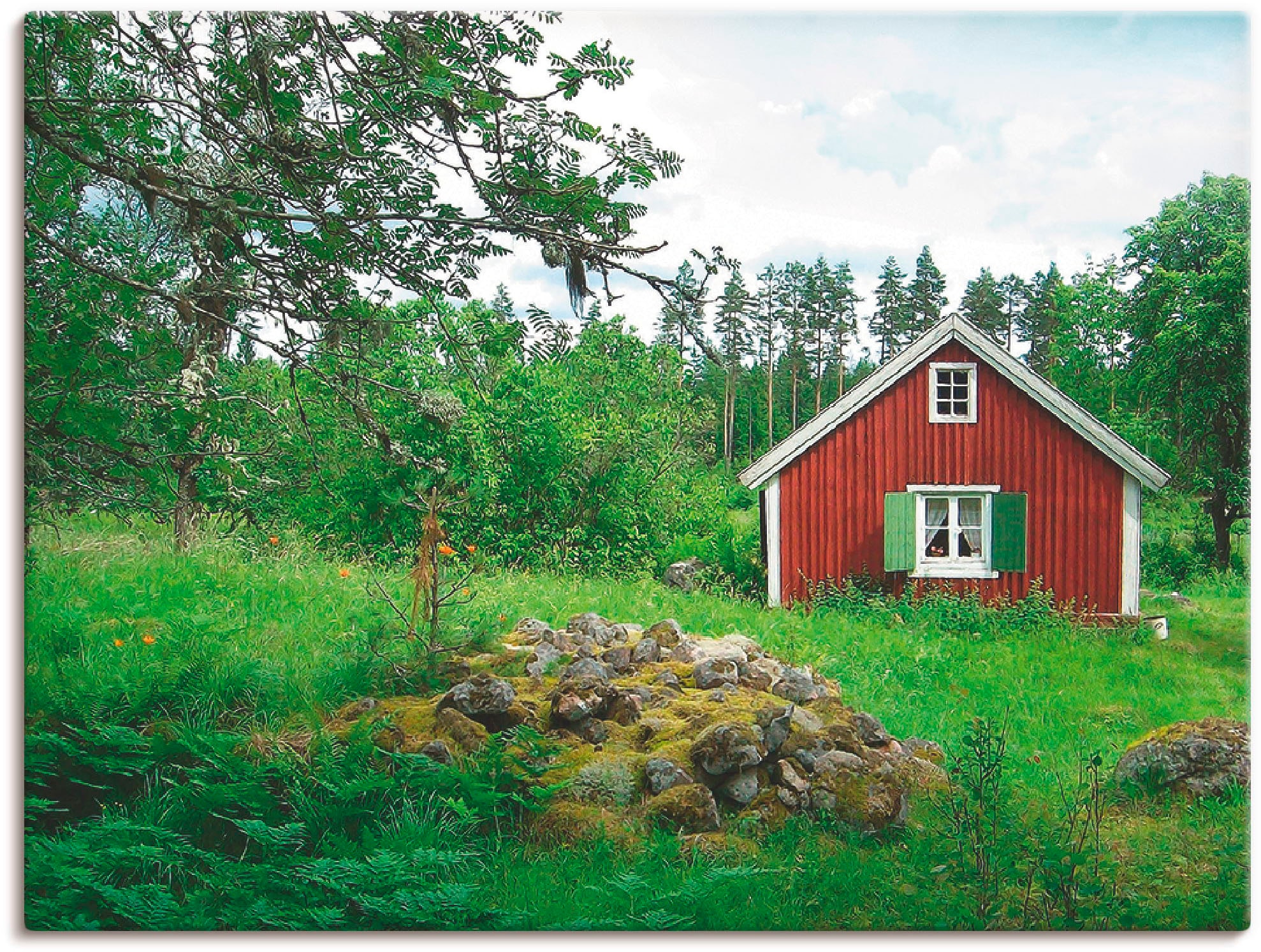Artland Wandbild »Schweden Landschaftsfotografie«, Wiesen & Bäume, (1 St.), als Leinwandbild, Wandaufkleber oder Poster in versch. Größen
