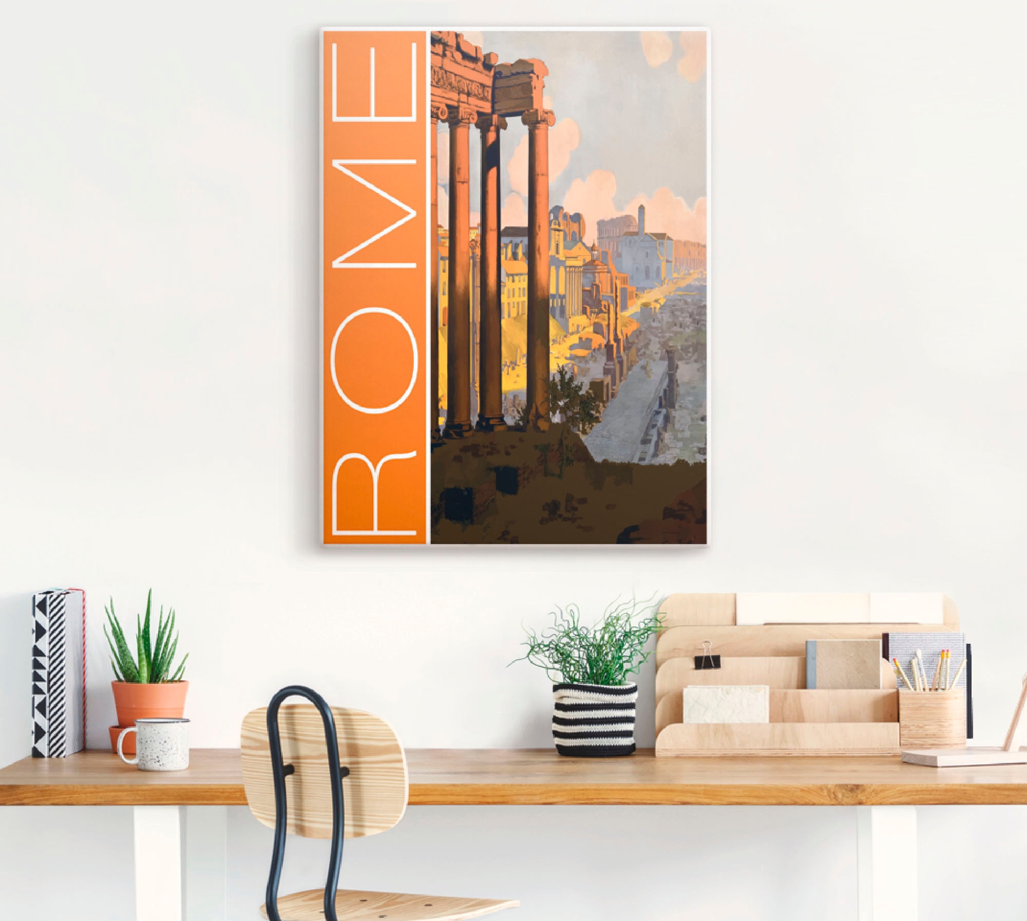Artland Wandbild »Rom Vintage Reiseplakat«, Italien, (1 St.), als Alubild,  Leinwandbild, Wandaufkleber oder Poster in versch. Größen online bestellen | Poster