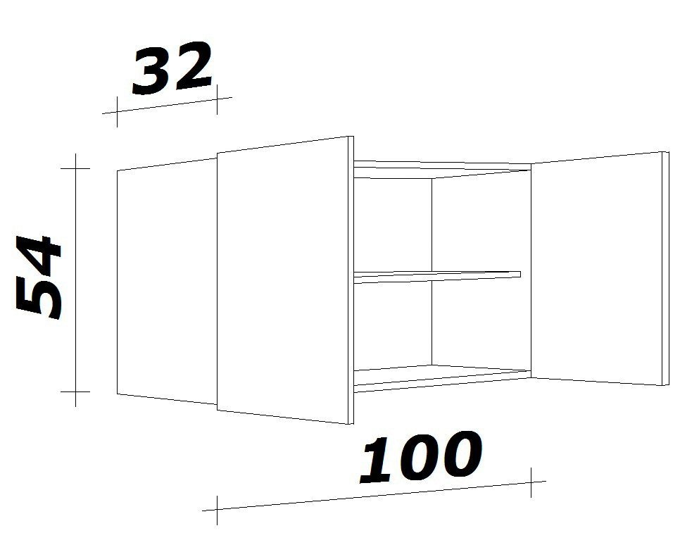 cm x 100 kaufen x auf Raten H T) x 54,8 Hängeschrank (B 32 x Flex-Well »Bergen«,