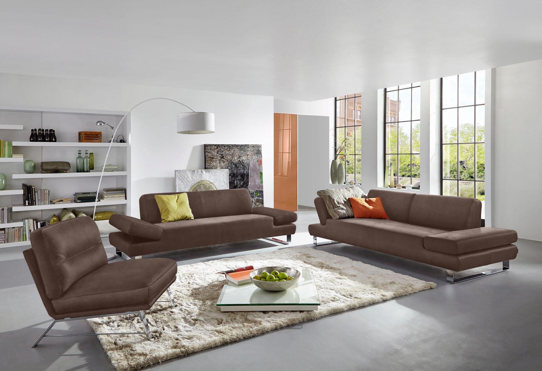 W.SCHILLIG 3-Sitzer »taboo Designsofa mit hohem Sitzkomfort«, mit Übertiefe, inklusive Armlehnenverstellung