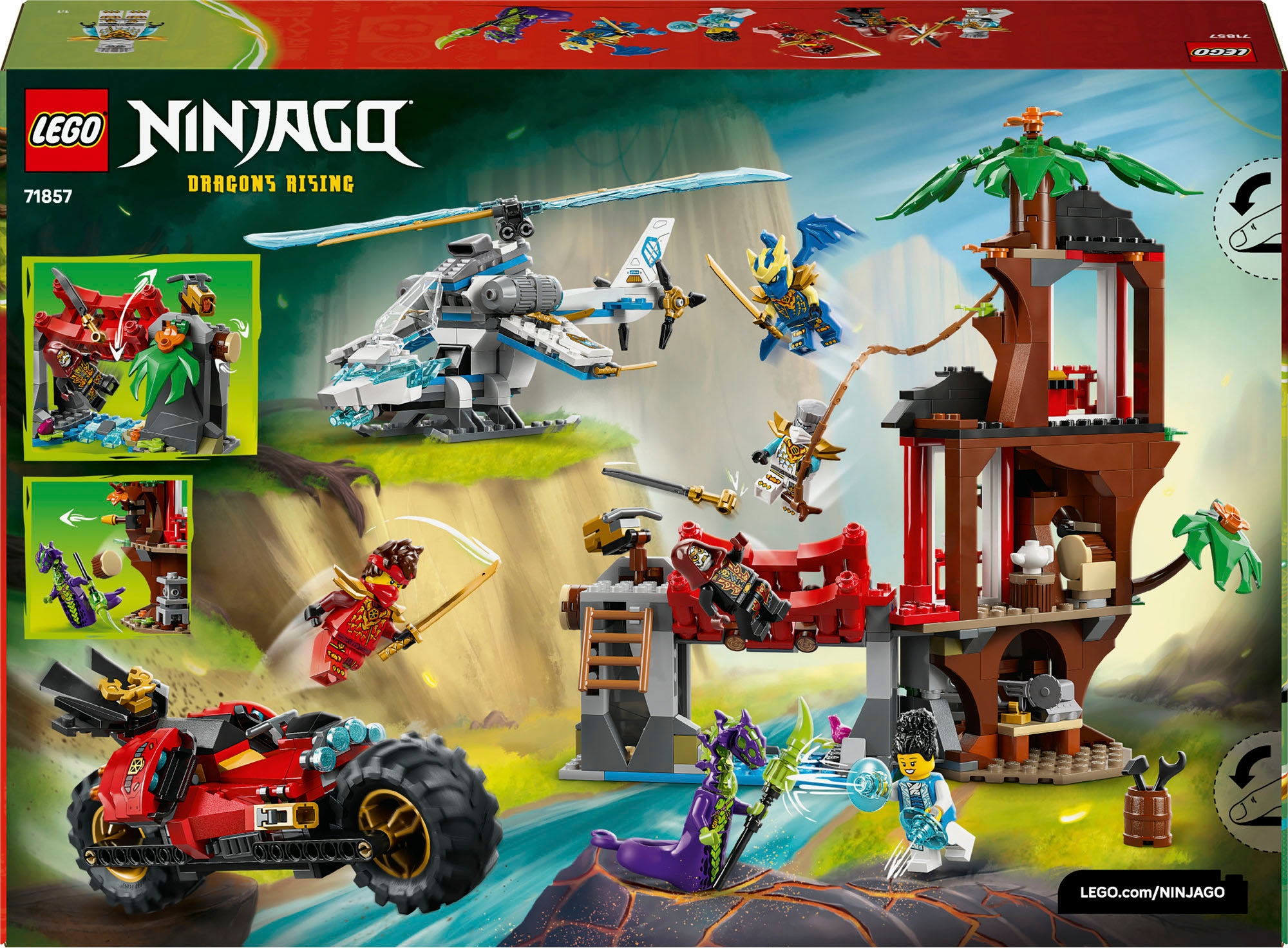LEGO® Konstruktionsspielsteine »Showdown am Baumhaus mit dem Ninja-Bike (71857), LEGO Ninjago«