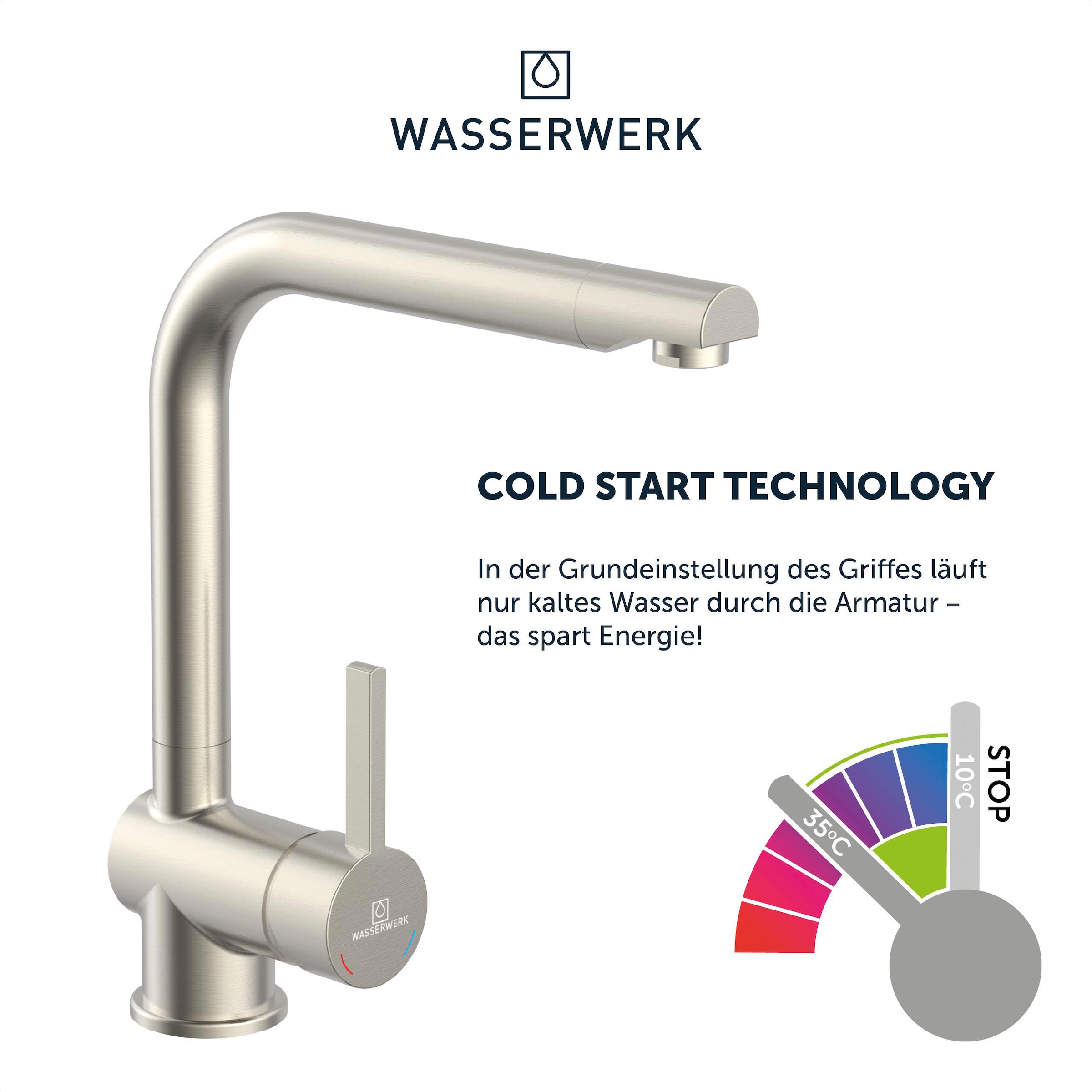 WASSERWERK Spültischarmatur »WK 4, Wasserhahn, Küche, Einhebelmischer«
