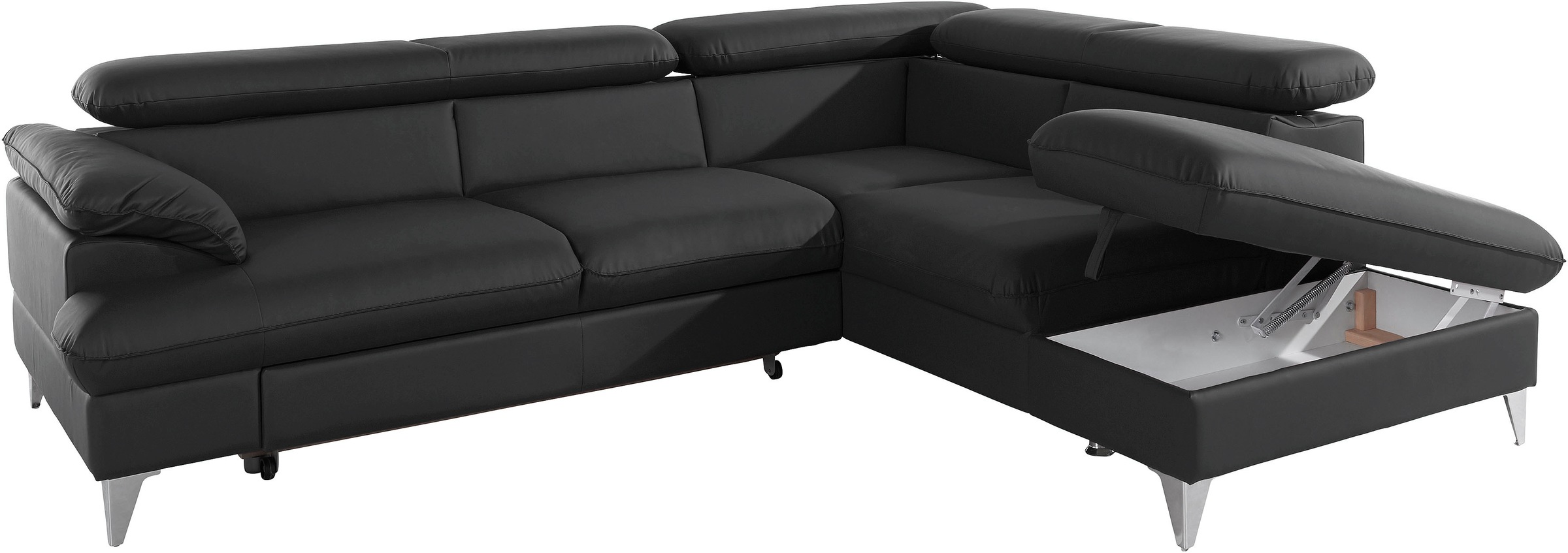 COTTA Ecksofa »Caluso L-Form«, mit Kopfteilverstellung, wahlweise mit Bettfunktion & Bettkasten