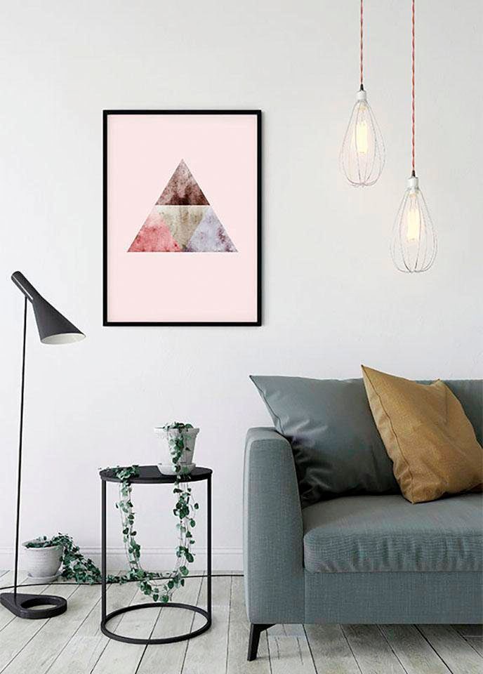 Komar Bild »Triangles Top Red«, Formen-Kunst, (1 St.), Wandbild zur Dekoration - ohne Rahmen