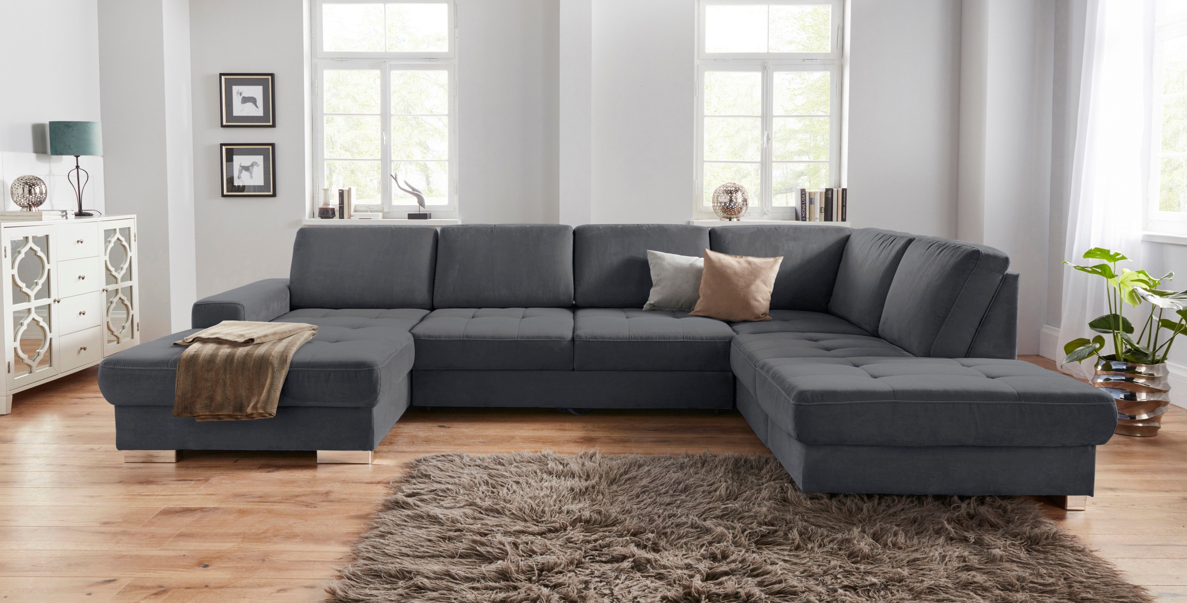 sit&more Wohnlandschaft »Santorini U-Form« mit Federkern und Sitztiefenvers günstig online kaufen