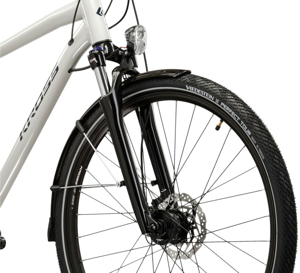 Kross Trekkingrad »KROSS Herren-Trekkingrad 28" Trans 5.0 Grau 18 Gänge 2026« 18 Gang Shimano CUES U3020 Schaltwerk Kettenschaltung