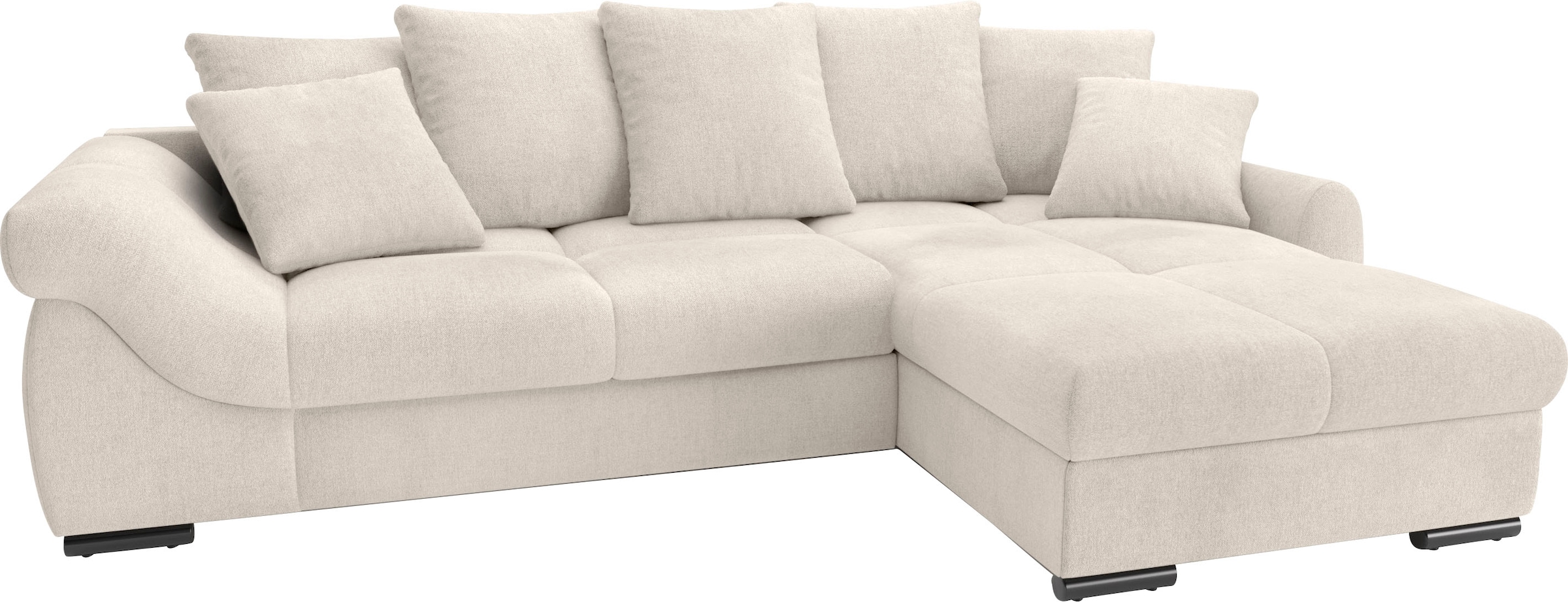 Mr. Couch Ecksofa »Livorno DuraFlex L-Form«, inkl. Hochschläfer-Bettauszug, günstig online kaufen
