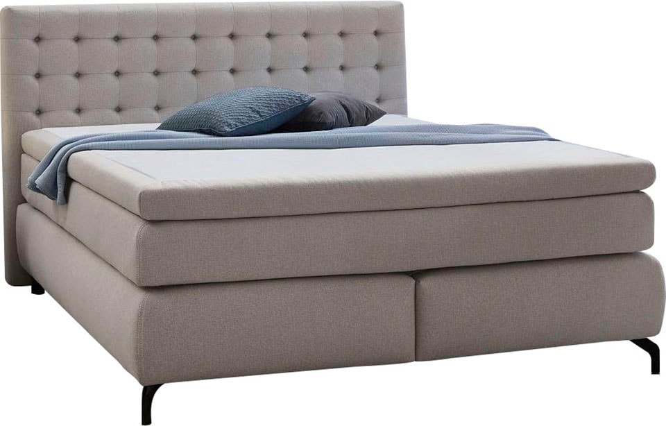Jockenhöfer Gruppe Boxspringbett »Jessica inklusive 9cm Kaltschaum-Topper«, und 7-Zonen-TTFK-Matratze (H3,H3/H4 oder H4), Liegefläche 180x200cm
