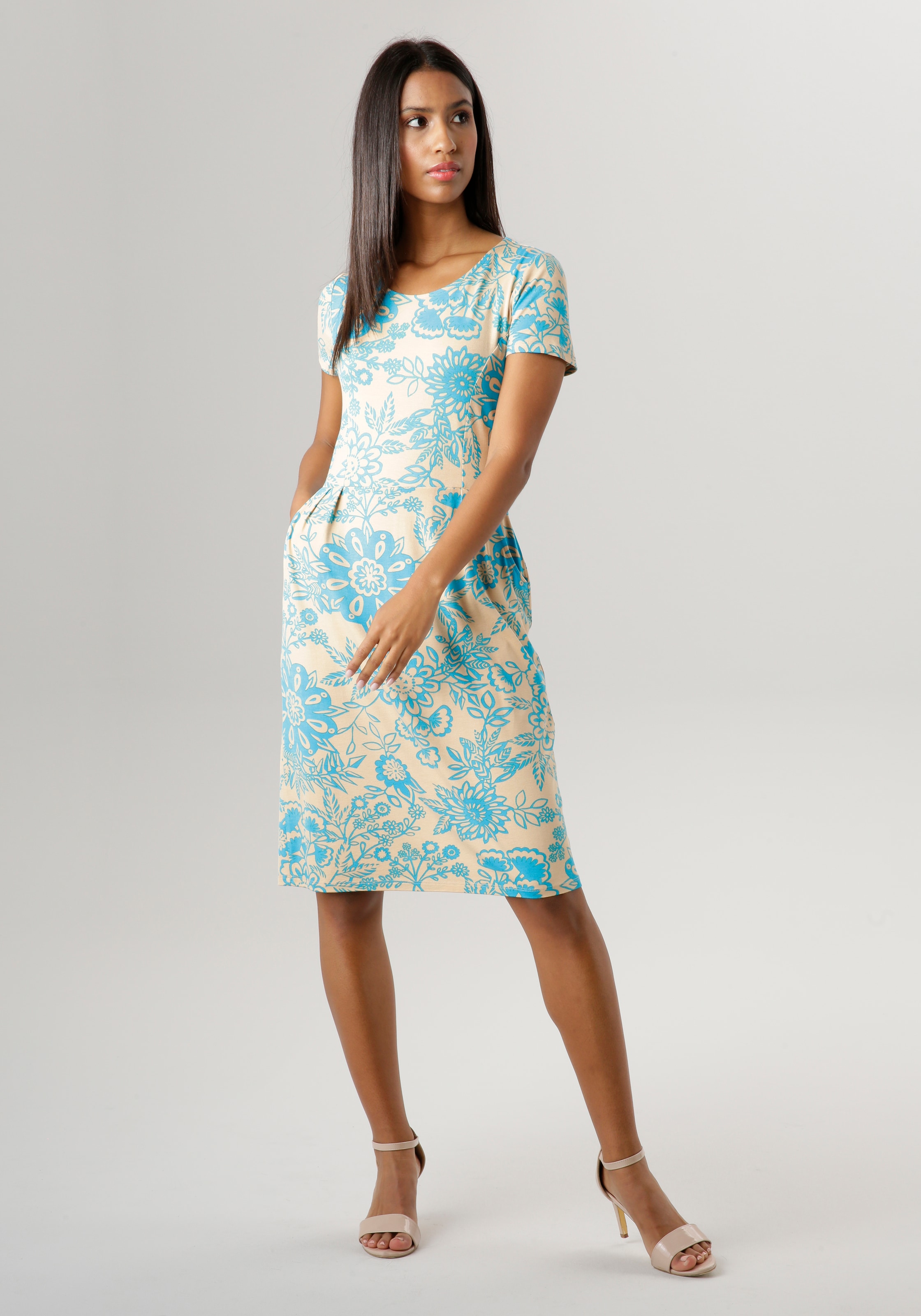 Aniston SELECTED Sommerkleid, mit Blumendruck in Mandala-Optik - NEUE  KOLLEKTION online bestellen | Sommerkleider