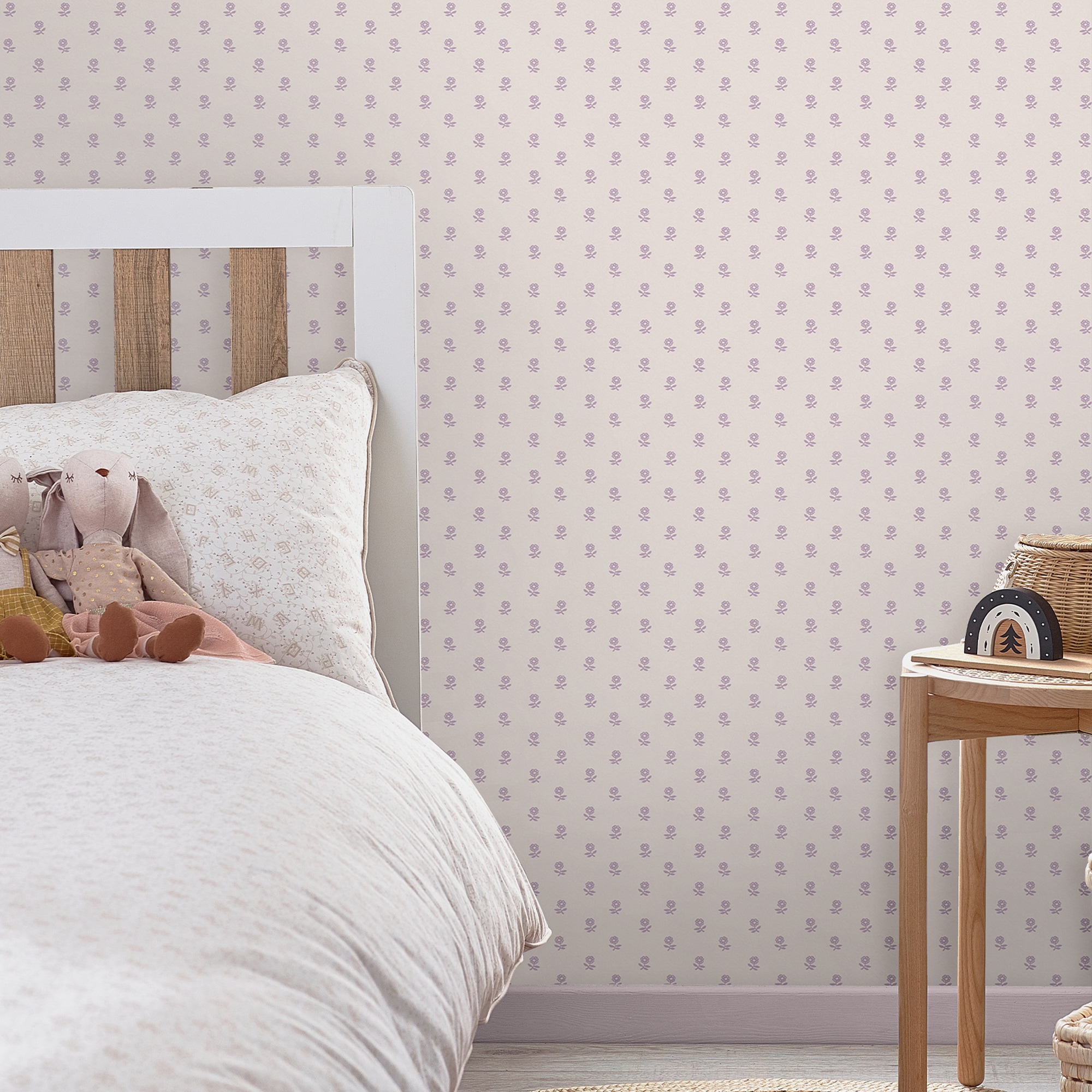 LAURA ASHLEY Vliestapete »Daisy Lavender Purple« floral texturiert 10mx52cm
