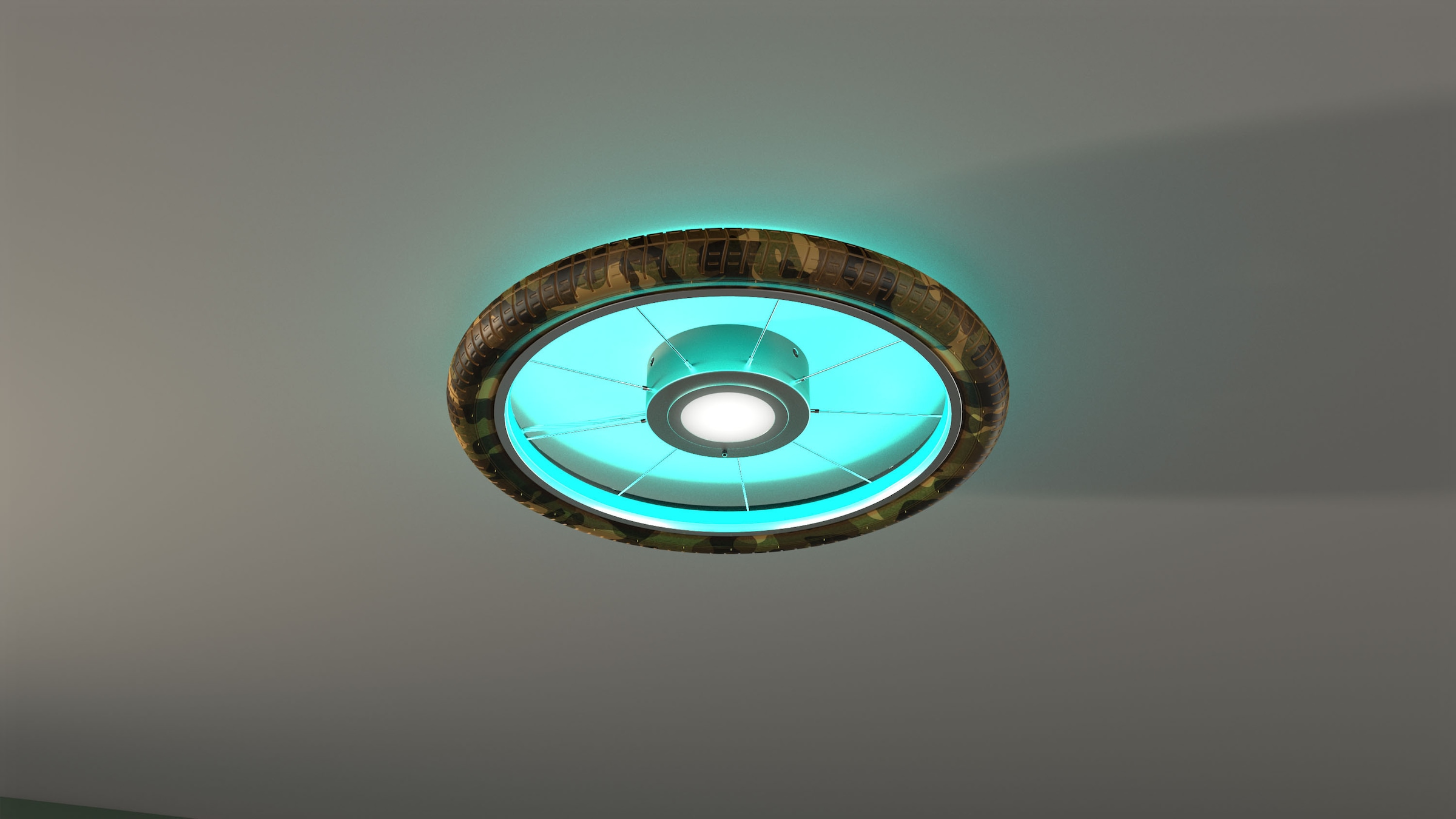 my home Deckenleuchte »Bela«, Leuchtmittel LED-Modul | LED wechselbar, RGB Funkfernbedienung, Reifenleuchte, Wheel