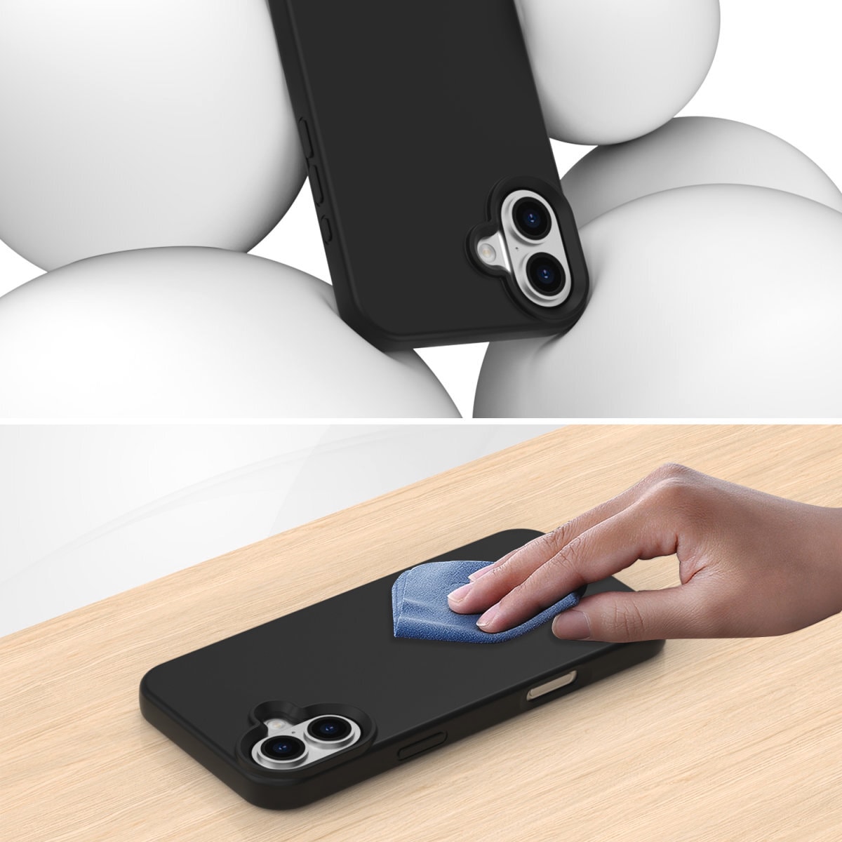 4smarts Handyhülle »Silikon Case Cupertino für Apple iPhone 16« Backcover, Schutzhülle, Handyschutzhülle, Case, Schutzcase, stoßfest