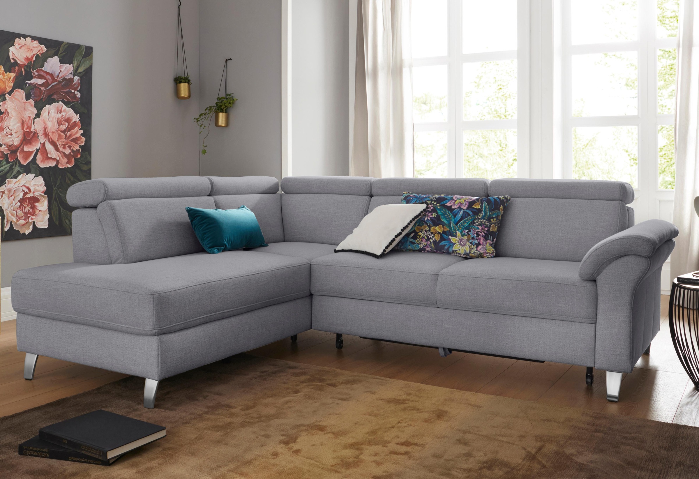 sit&more Ecksofa, inklusive Kopfteilverstellung, wahlweise mit Bettfunktion und Bettkasten