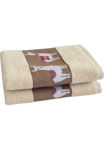 Dyckhoff Handtücher »Lama«, (2 St.), mit trendiger Lamabordüre kaufen