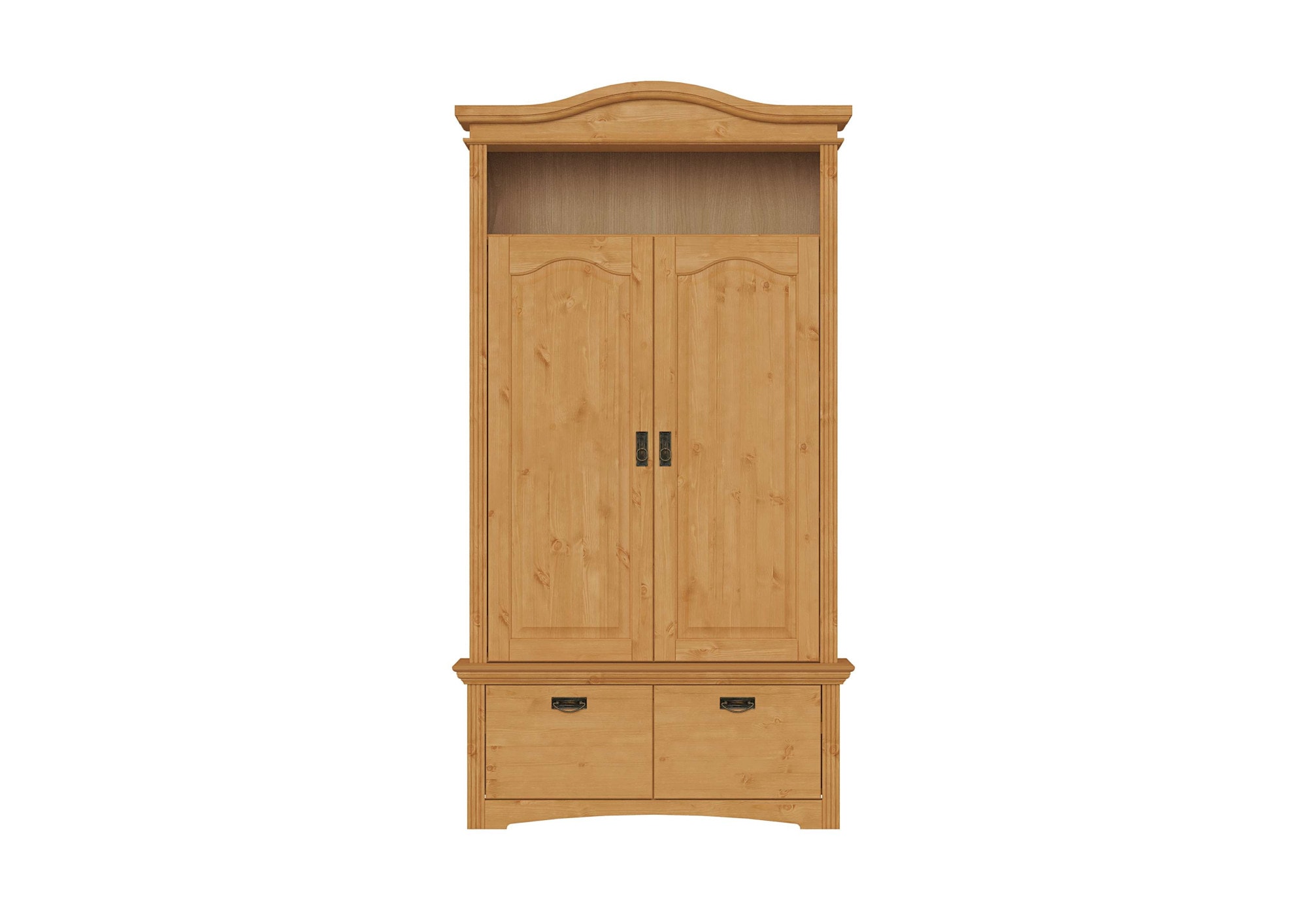 OTTO home Wäscheschrank »Konrad, mit Bank, Garderobenschrank, Schubladen, Massivholz« H/B/T mit Bank ca. 206/110,5/70 cm,  viel Stauraum, langlebige Qualität, ausziehbare Kleiderstange