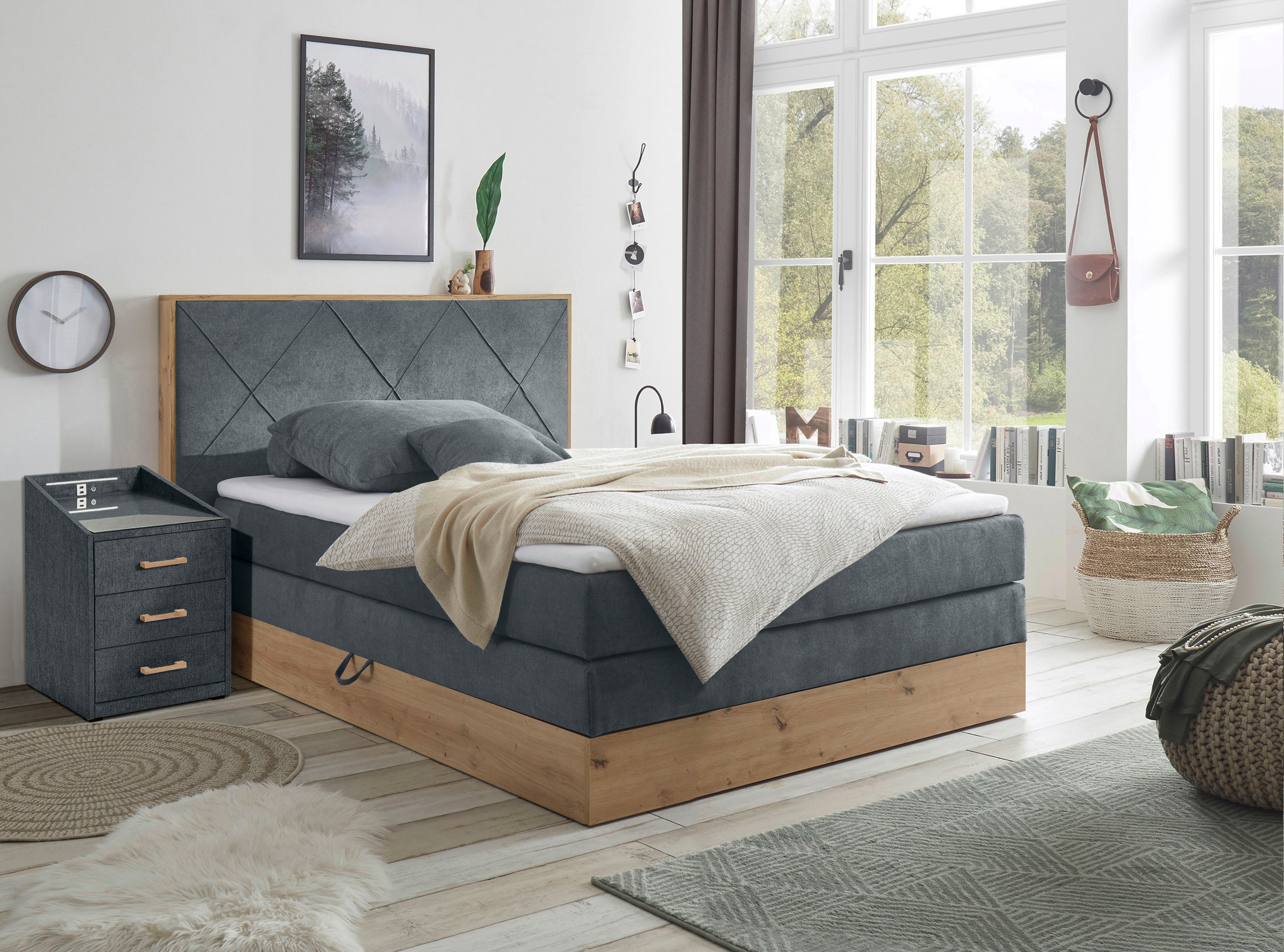 ED EXCITING DESIGN Boxspringbett »Bellevue«, inkl. Bettkasten, wahlweise mi günstig online kaufen