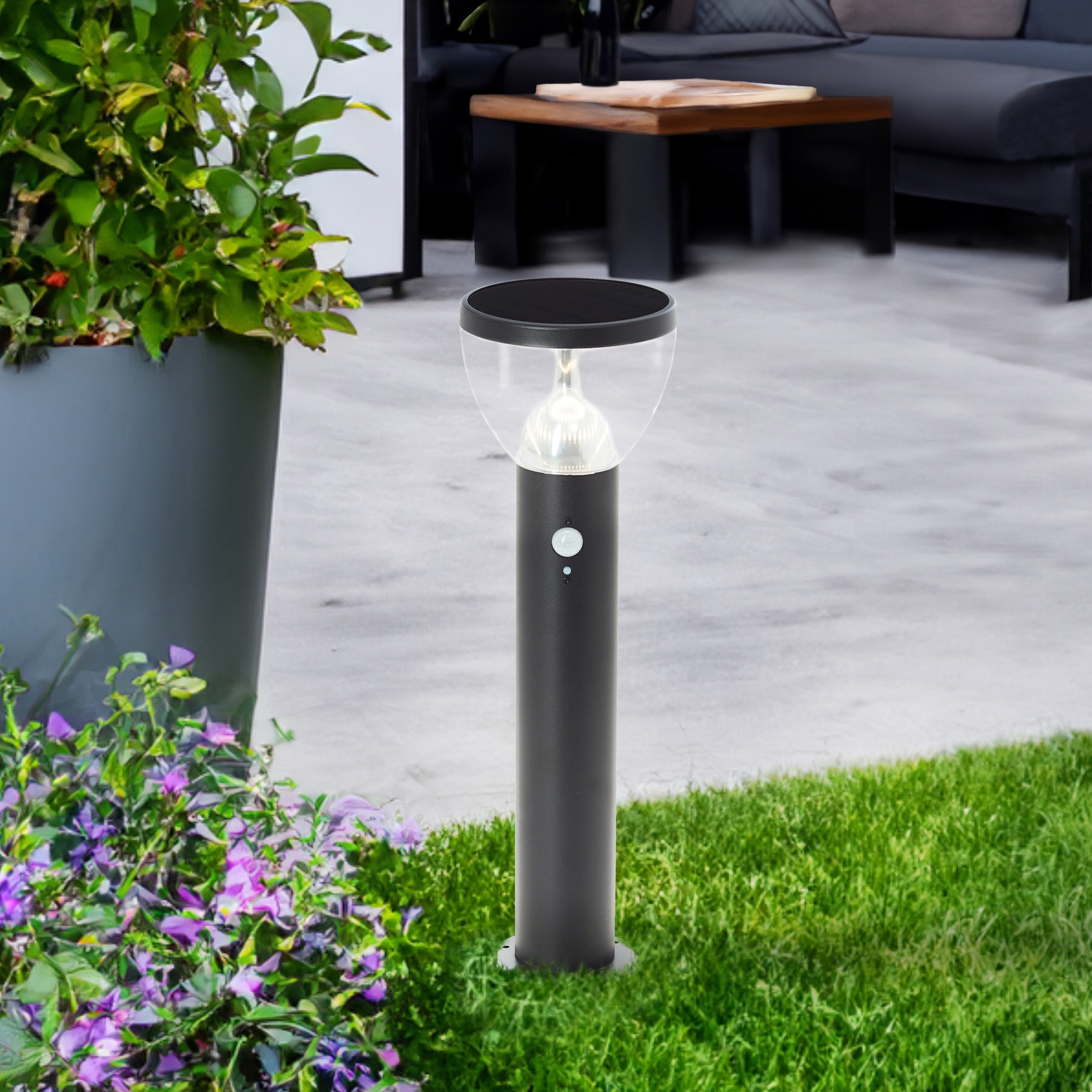 Brilliant LED Sockelleuchte »Tulip« 1 Stk. Warmweiß LED Außenleuchte, Solar günstig online kaufen