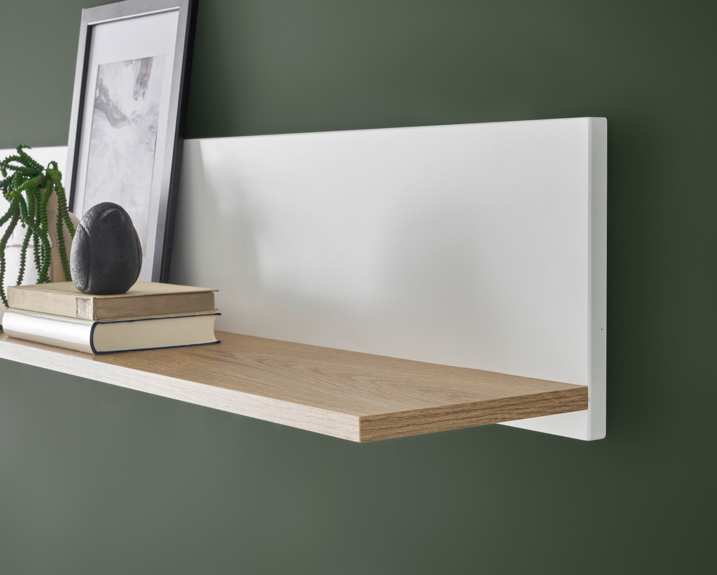 INOSIGN Wohnwand »HUDSON«, (Set, 4 St.), mit moderner Rillenoptik, Griffe aus Metall (Schwarz), Breite 243 cm